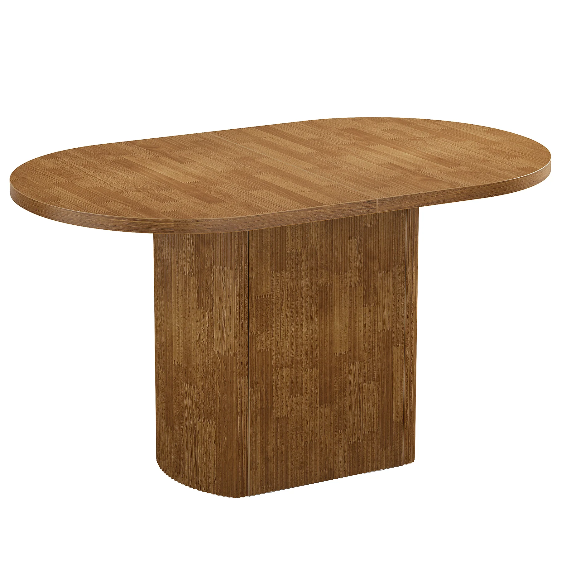 Oval Conference Table, 47.24" Meeting Table with Polygon Base for 4 People - Image 10