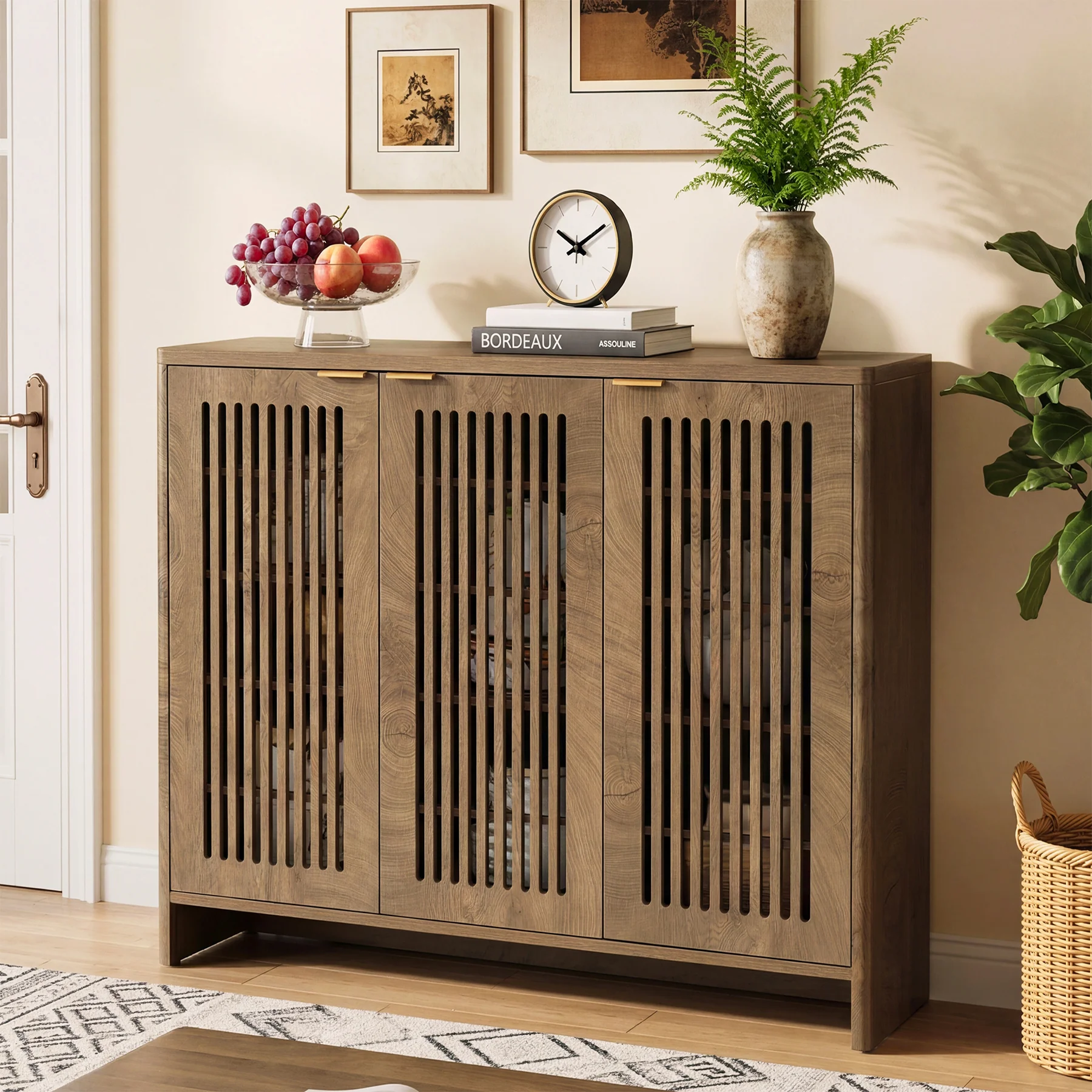 47" Buffet Cabinet with Storage, Sideboard Cabinet with Adjustable Shelves & Doors for Dining Room - Image 3
