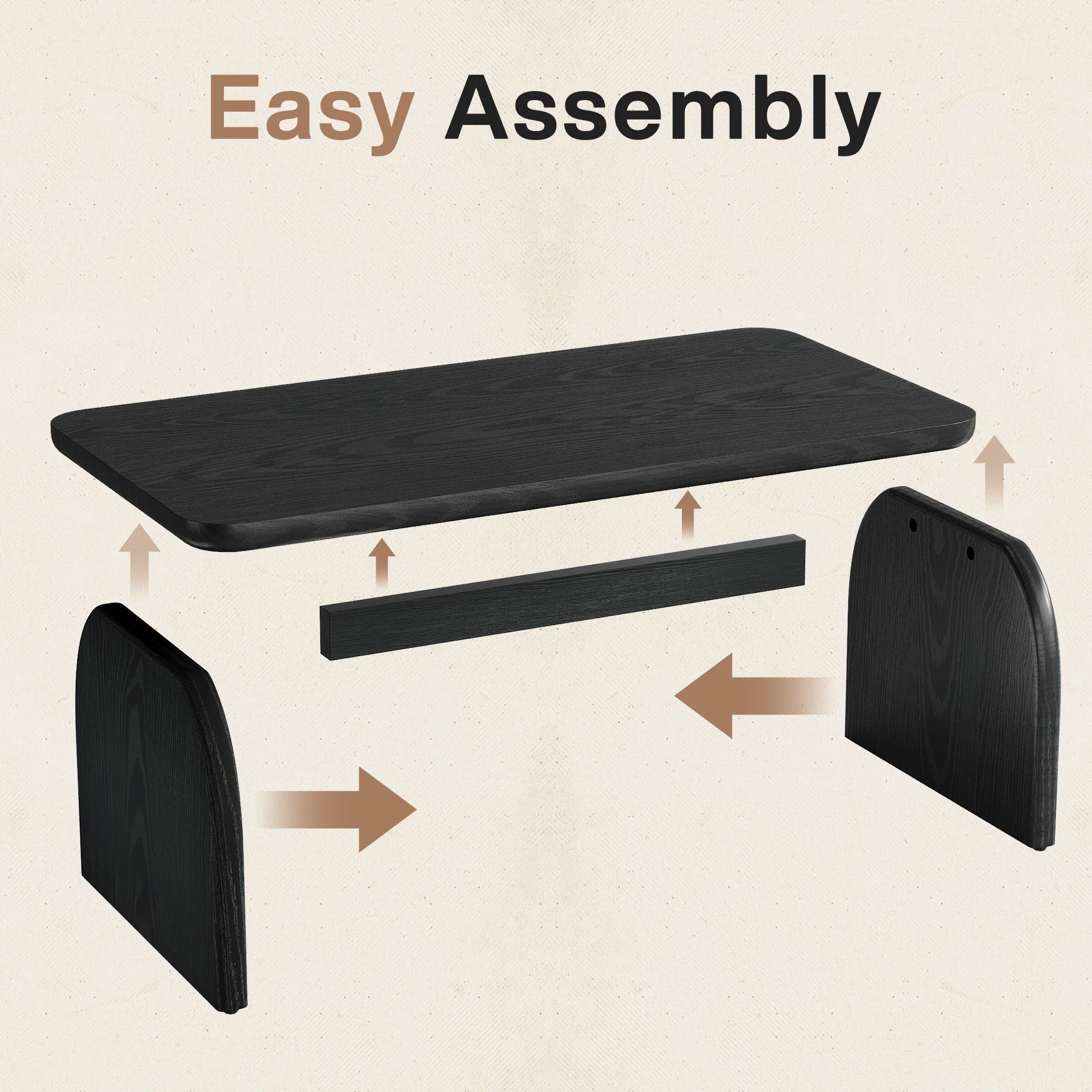 47" Farmhouse Coffee Table, Rectangular Wooden Center Table for Living Room - Image 17