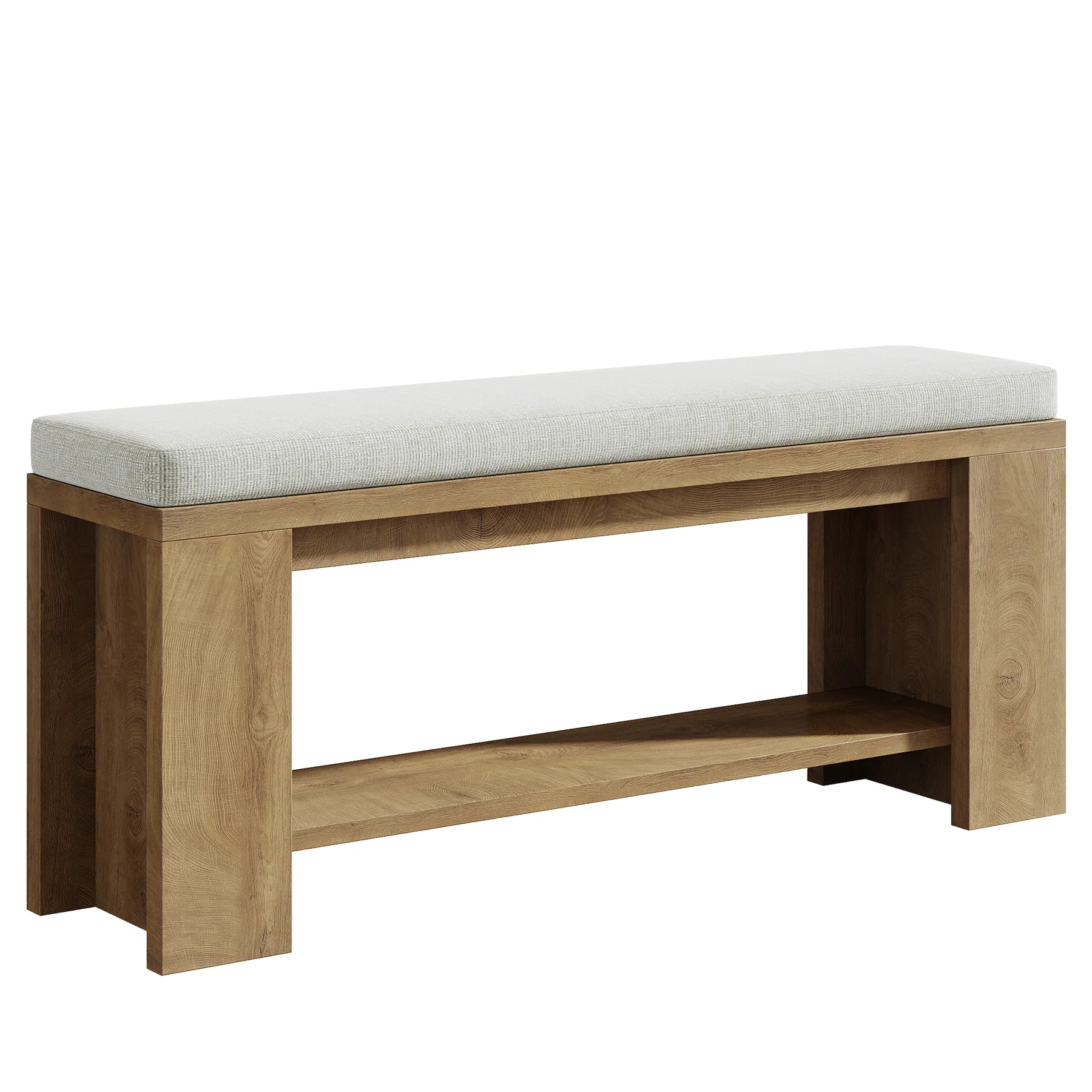 47" Upholstered Entryway Bench, Indoor End of Bed Bench with Padded Seat - Image 9