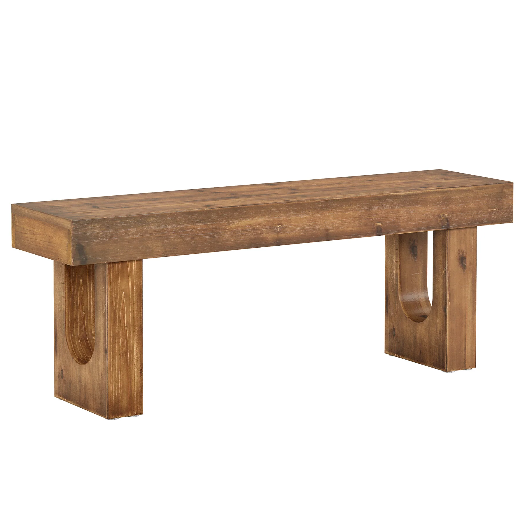 Wood Shoe Bench, 47" Narrow Entryway Bench End of Bed Bench - Image 9