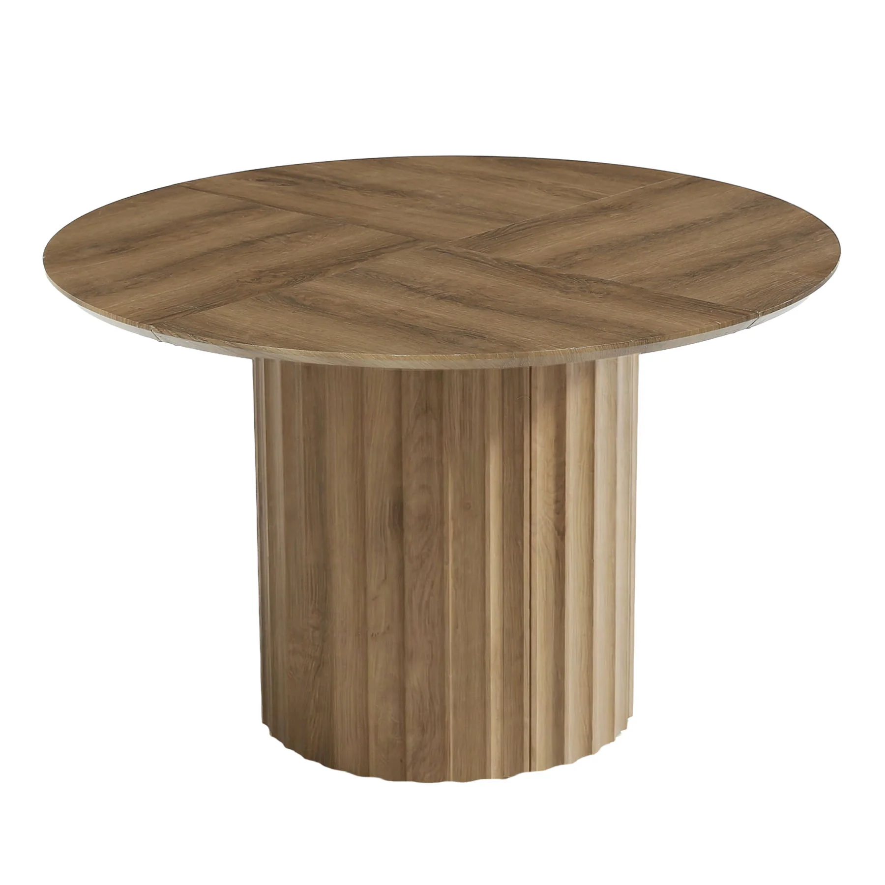 47" Round Conference Table for 4-6, Modern Rustic Meeting Table with Sturdy Base - Image 7