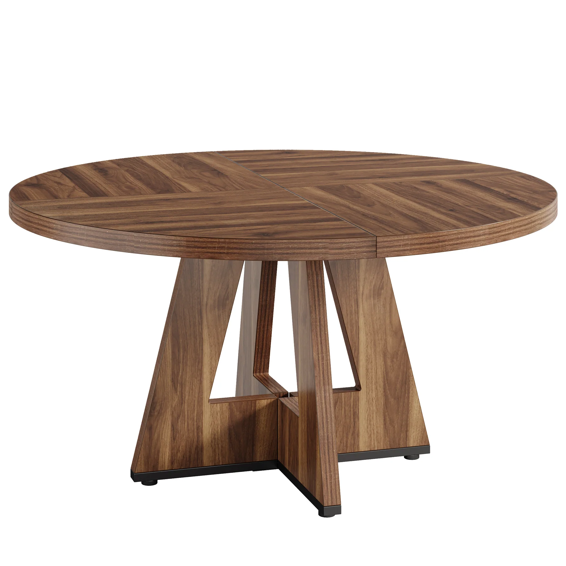 47" Round Farmhouse Dining Table for 4 People, Rustic Dining Room Table - Image 27