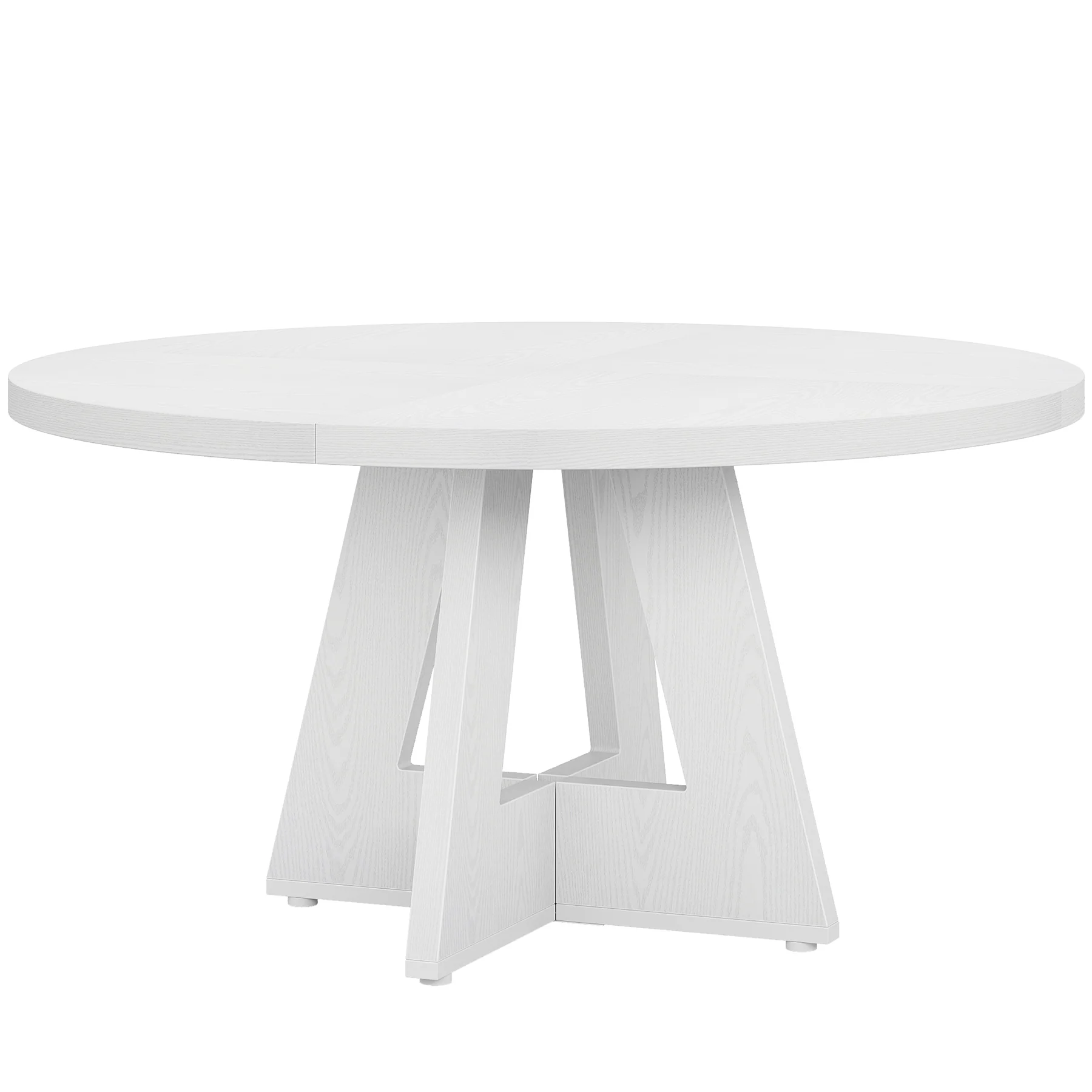 47" Round Farmhouse Dining Table for 4 People, Rustic Dining Room Table - Image 31