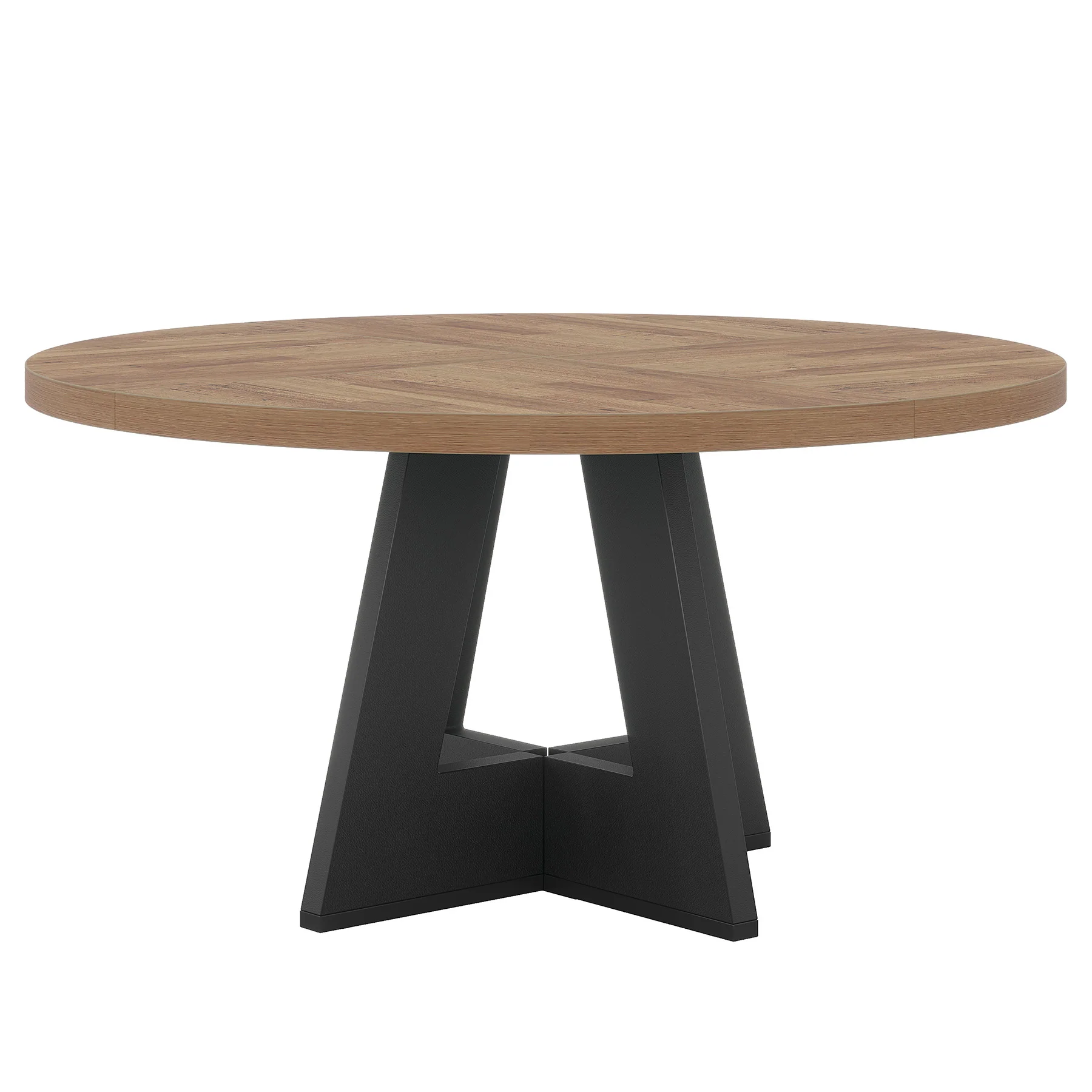 47" Round Farmhouse Dining Table for 4 People, Rustic Dining Room Table - Image 47