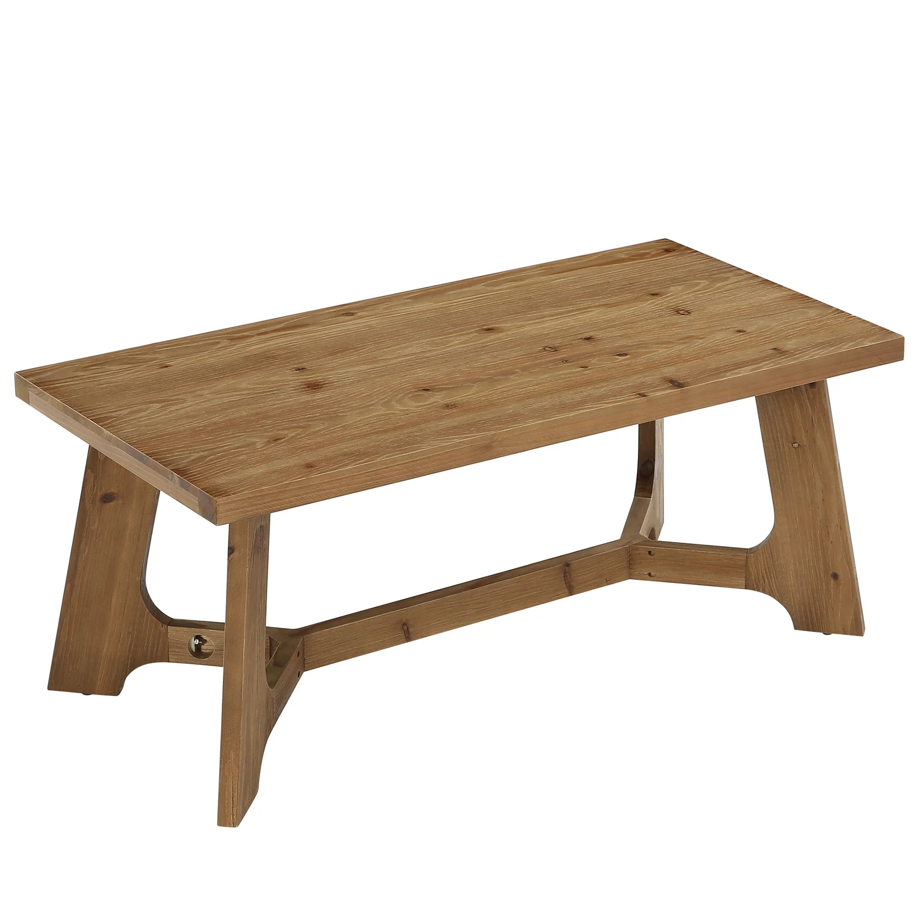 47" Solid Wood Coffee Table, Farmhouse Center Table for Living Room - Image 9