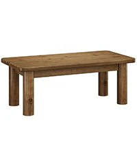 47" Wood Coffee Table, Solid Rectangular Center Table for Living Room - Image 9