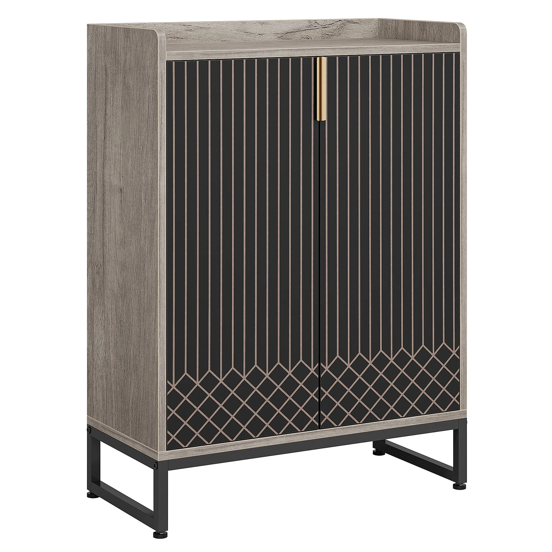 5-Tier Shoe Cabinet with Doors, Freestanding Wood Shoe Organizer for Entryway - Image 23