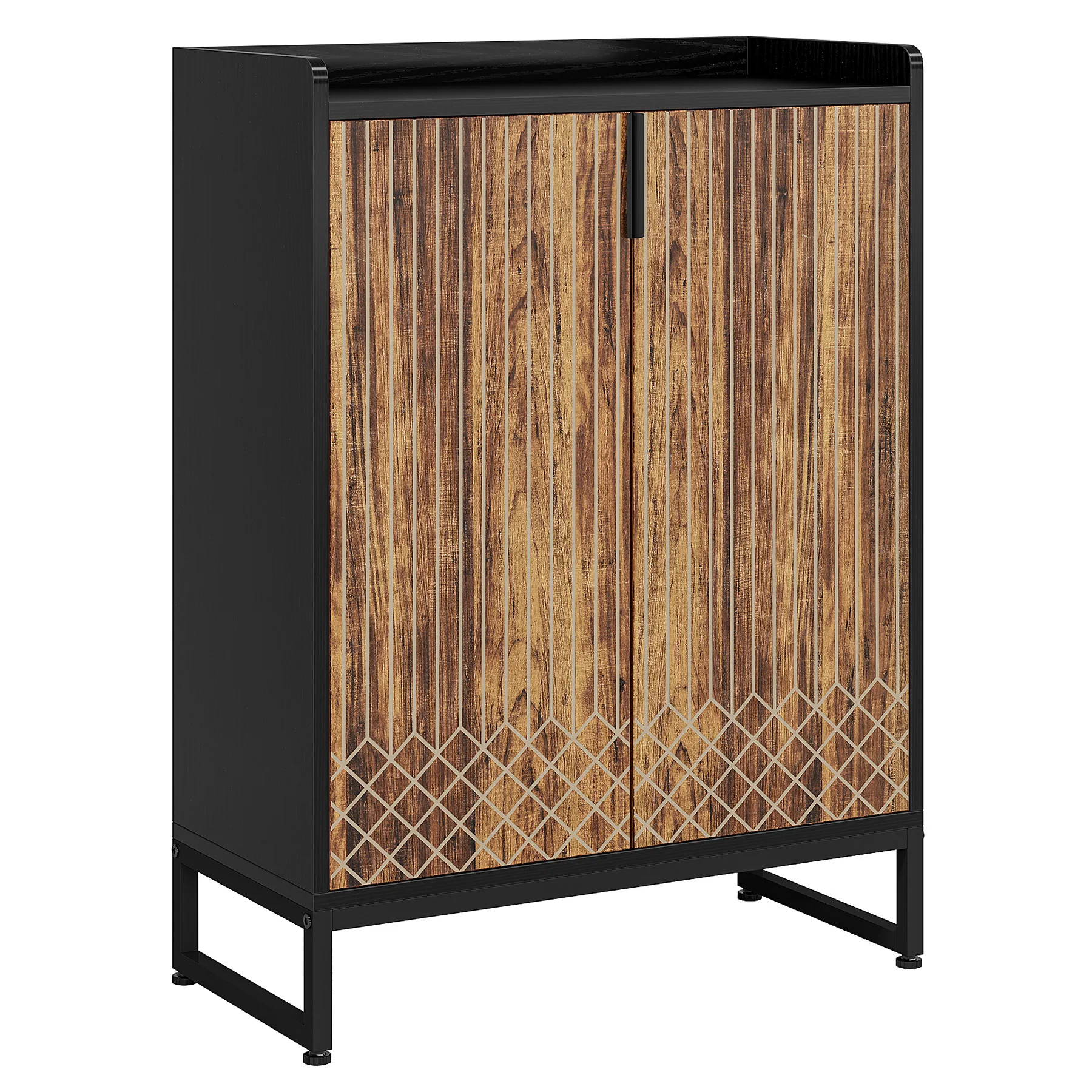 5-Tier Shoe Cabinet with Doors, Freestanding Wood Shoe Organizer for Entryway - Image 30