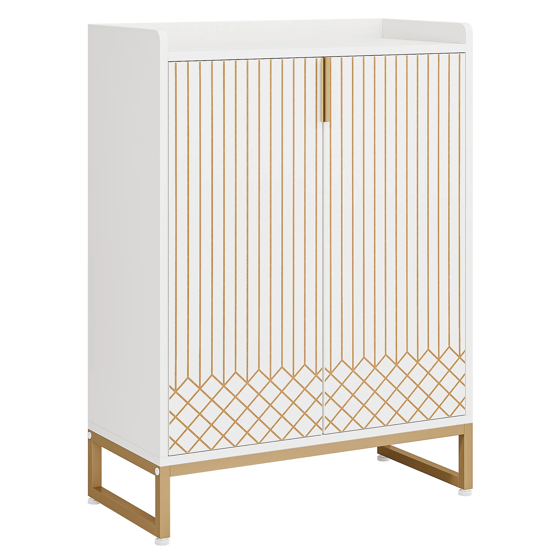 5-Tier Shoe Cabinet with Doors, Freestanding Wood Shoe Organizer for Entryway - Image 31