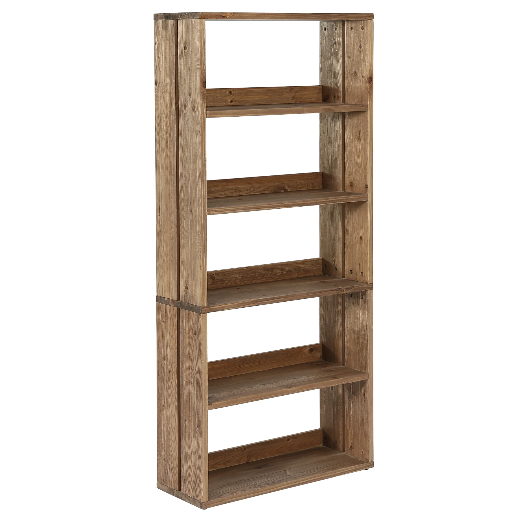 70.8" Tall Bookcase,5-Tier Solid Wood Bookshelf Display Rack for Living Room - Image 9