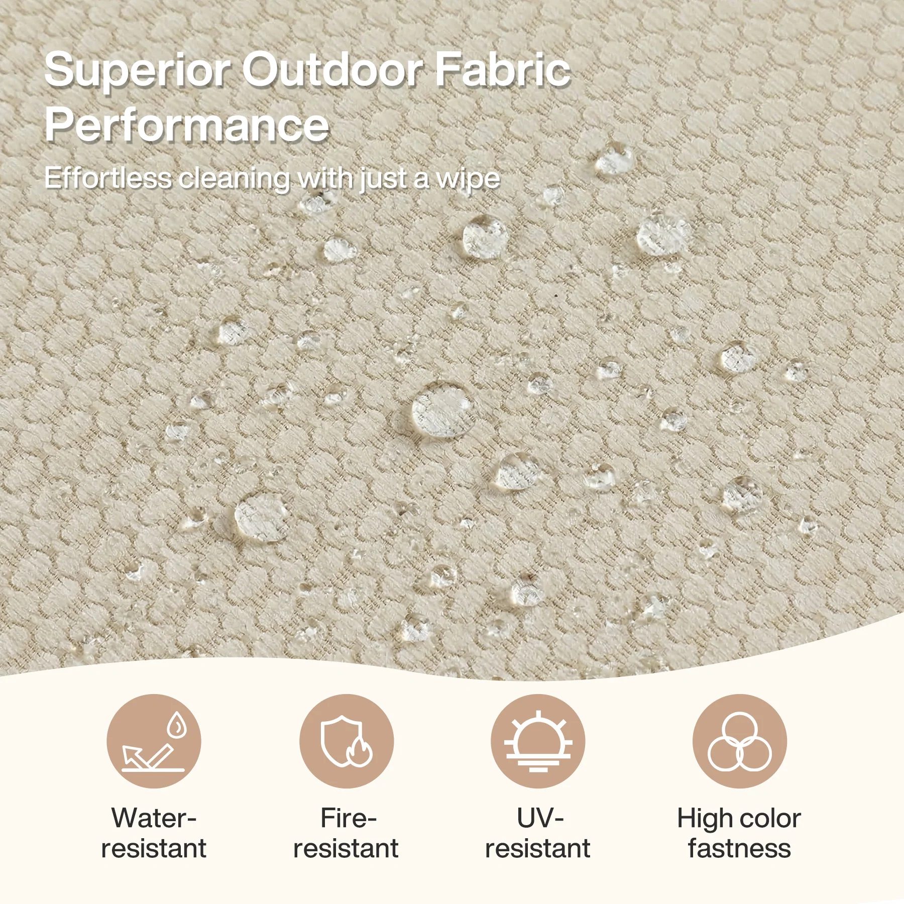 Patio Sofa Loveseat, Outdoor 2-Seater U-Shape Chair with Cushions - Image 7
