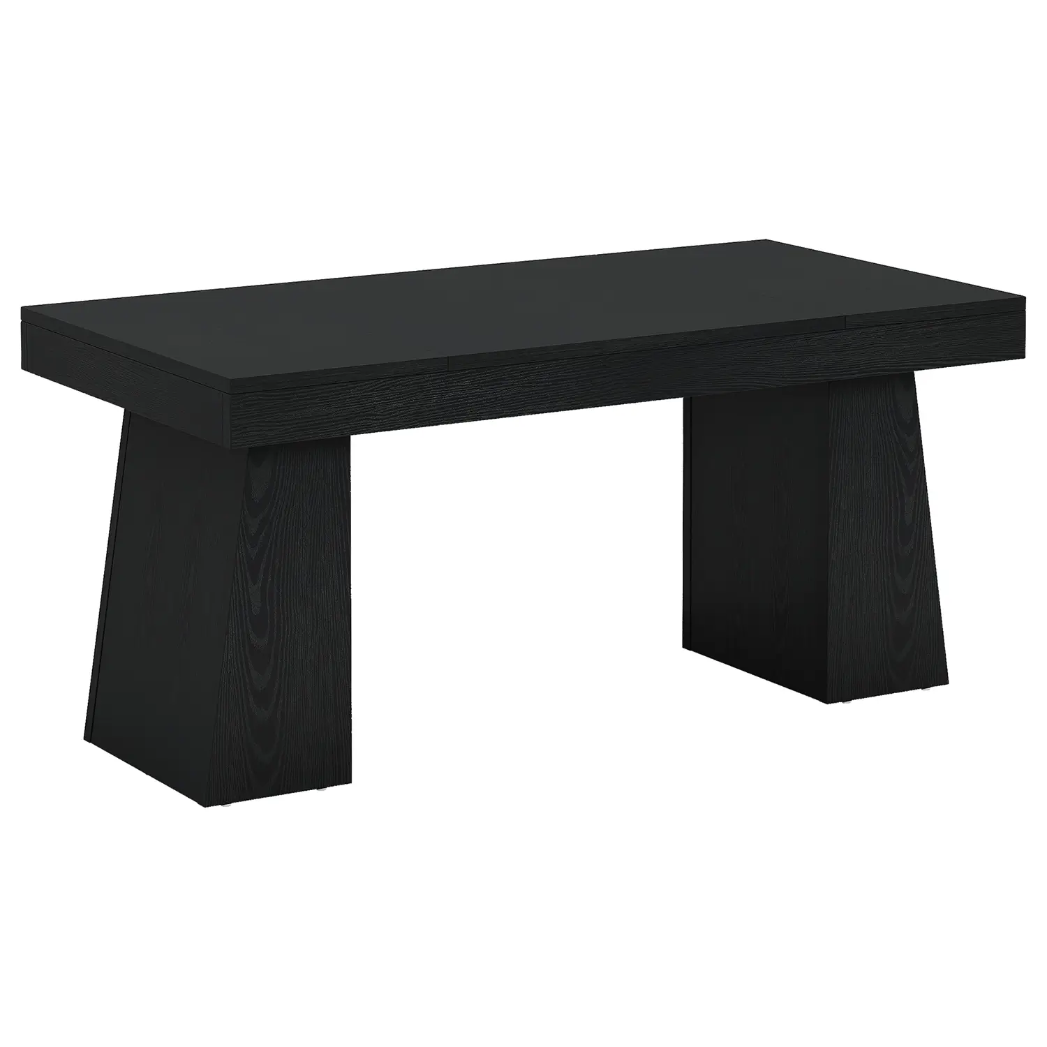 55" Executive Desk with Double Trapezoid Base, Modern Wooden Computer Desk for Home Office - Image 19
