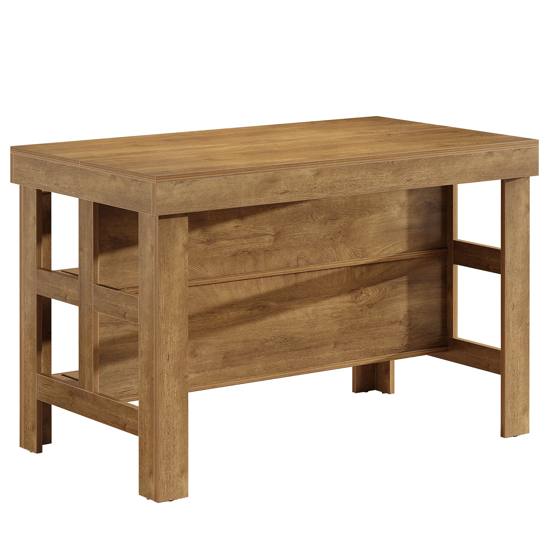 Home Bar Table Unit, 55" Counter Height Bar Cabinet with Storage Shelves - Image 10