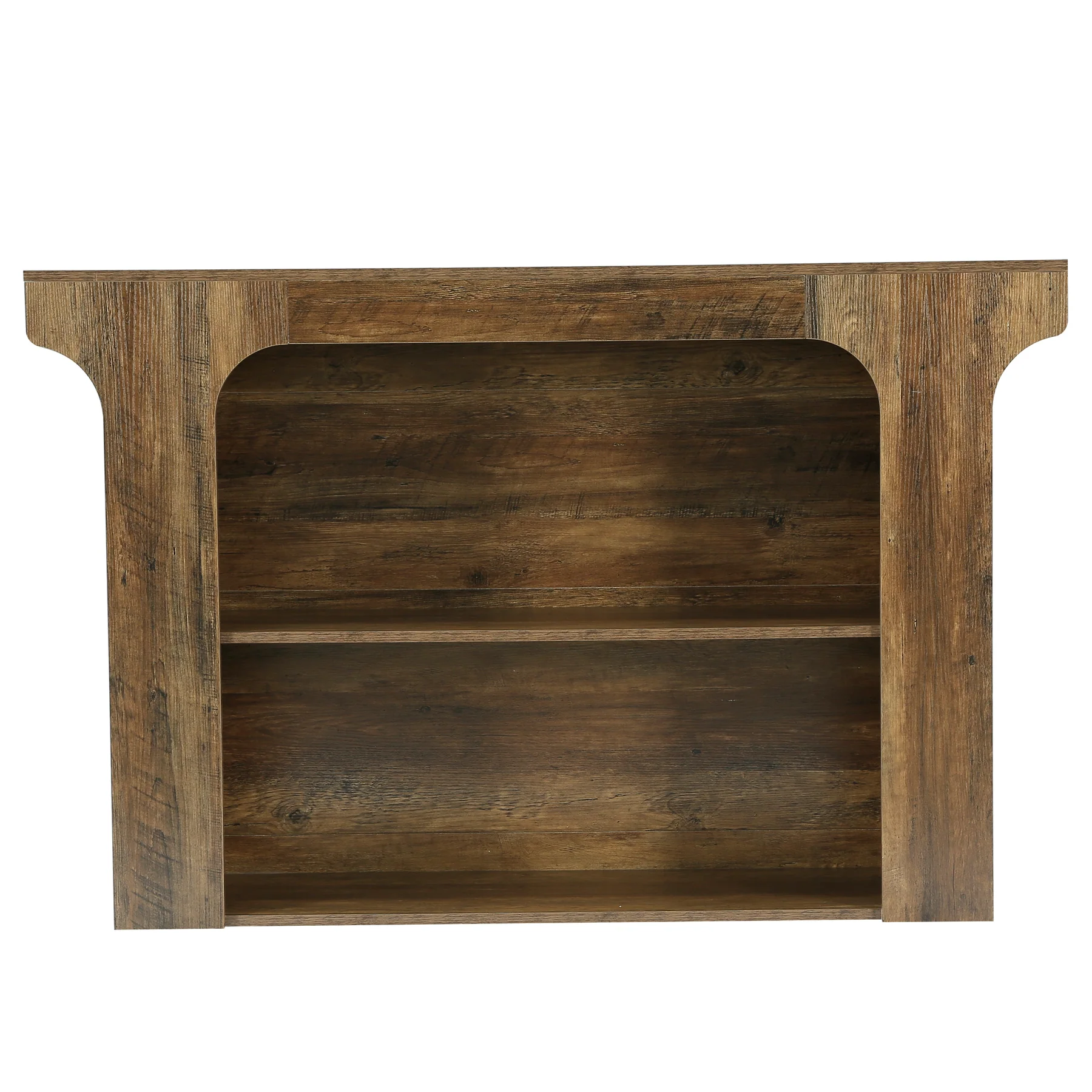 55" Wooden Kitchen Island, Stationary Dinner Prep Station with 2 Shelves - Image 9