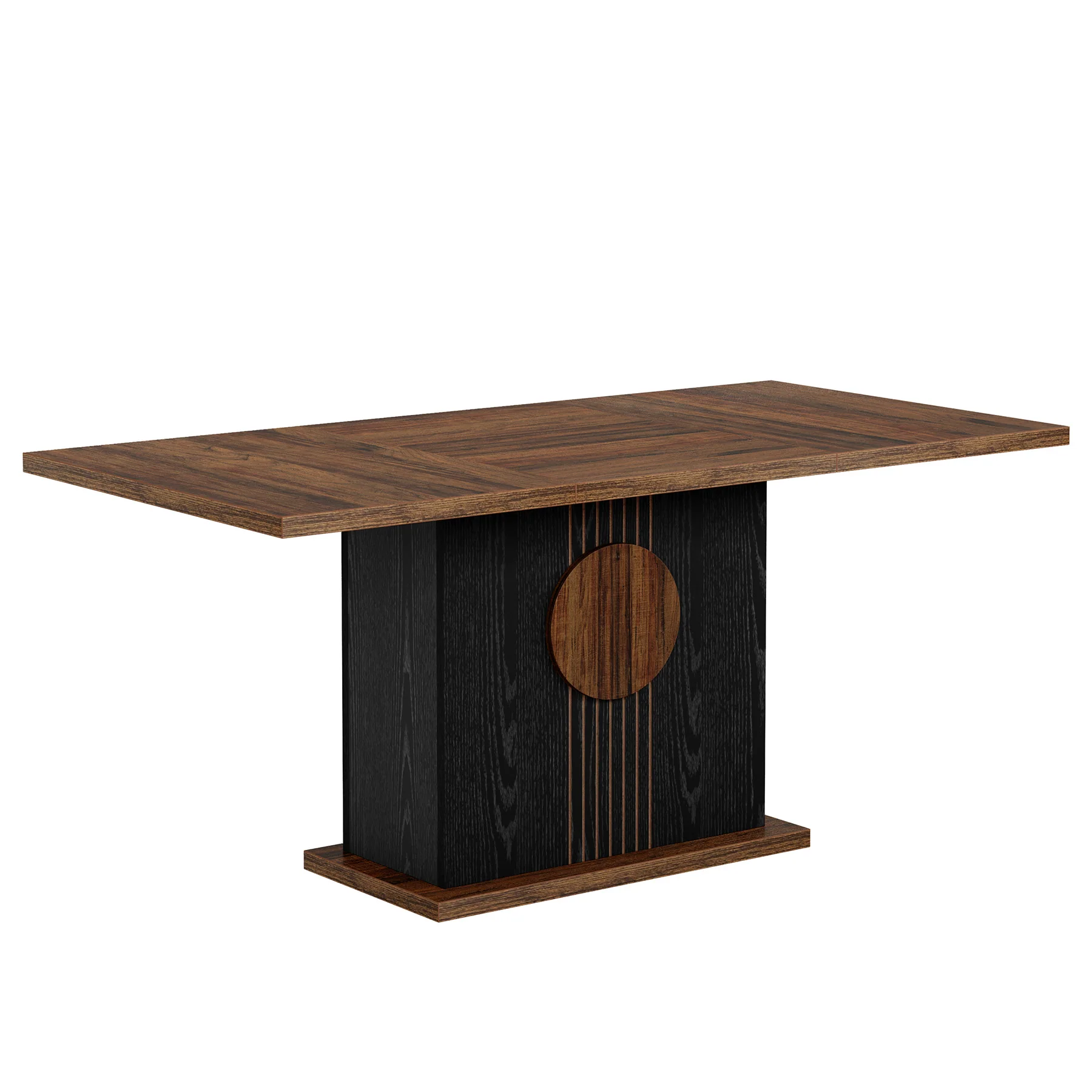 55" Rectangular Dining Table for 4–6 People, Farmhouse Wood Kitchen Table - Image 19