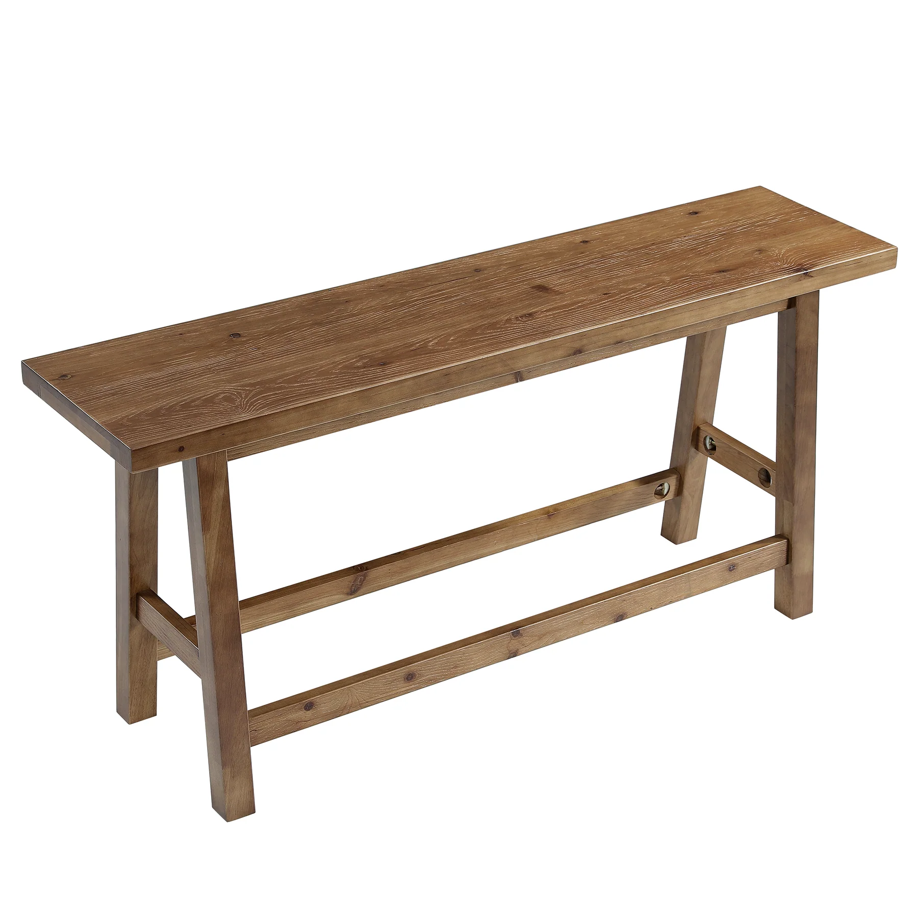 55" Solid Wood Counter Height Bar Bench, Farmhouse Dining Bench for Dining Room - Image 8