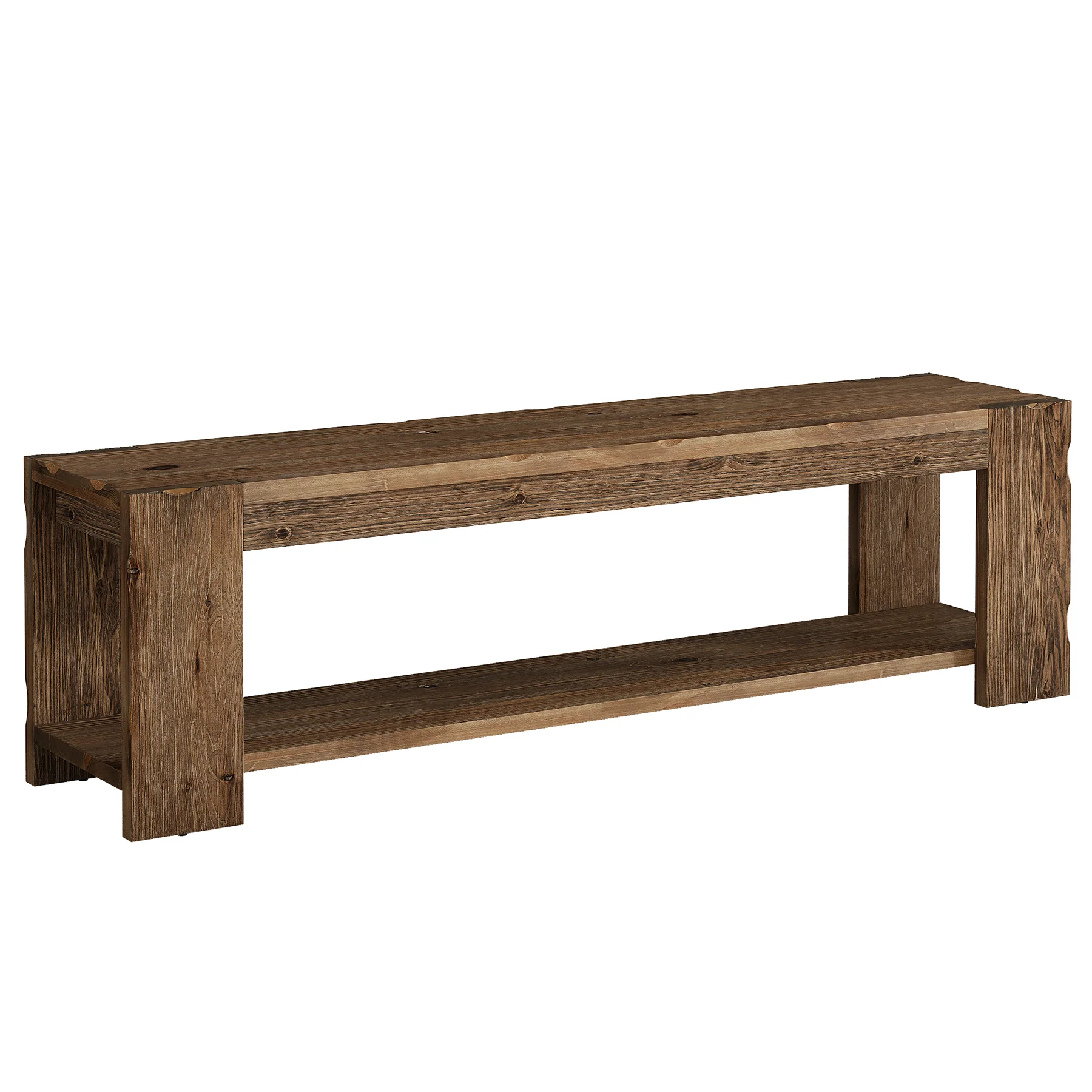 55" Solid Wood TV Stand, 2-Tier TV Console Media Stand for TVs up to 60" - Image 9