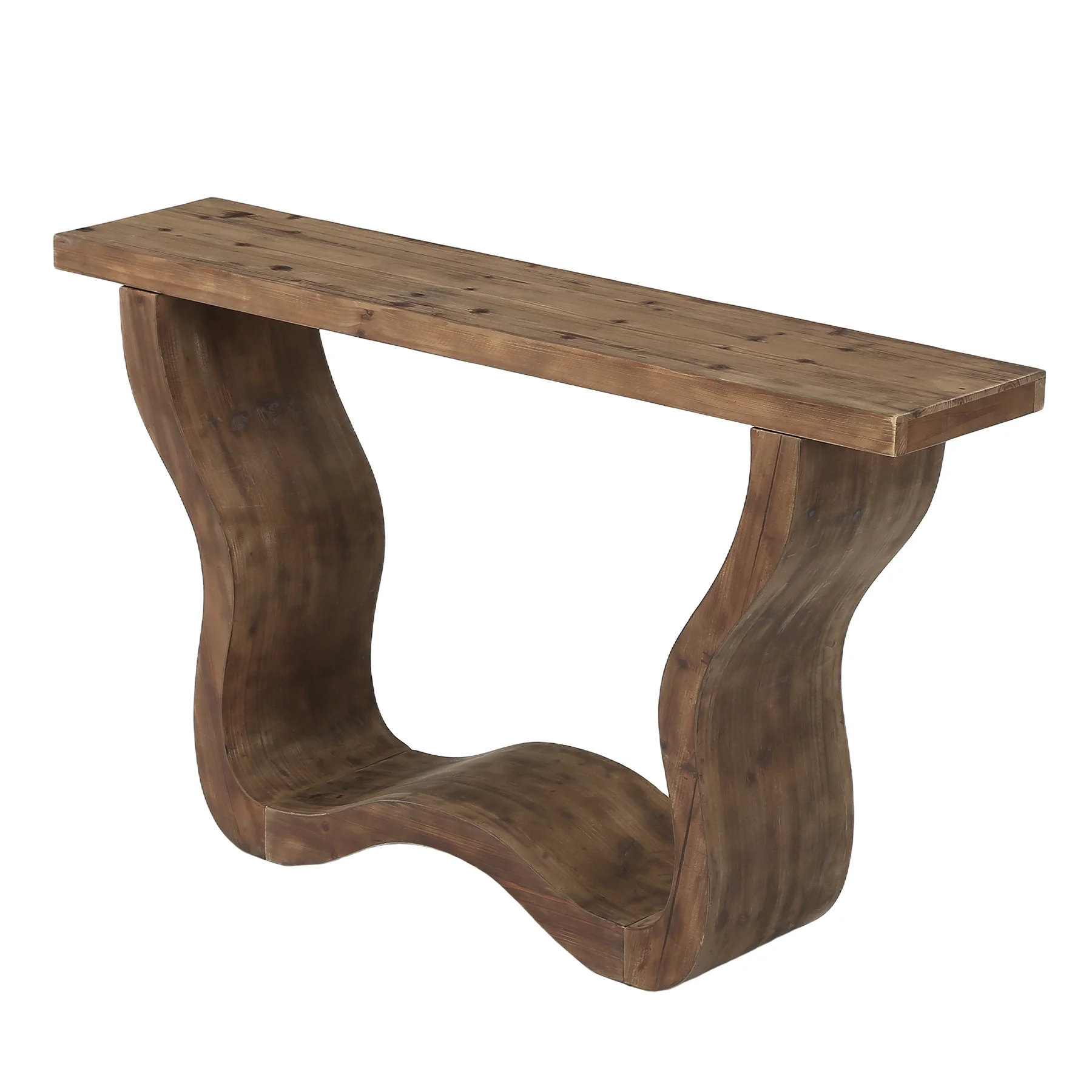55" Solid Wood Farmhouse Console Table, Artistic Entryway Sofa Table for Hallway & Living Room - Image 9