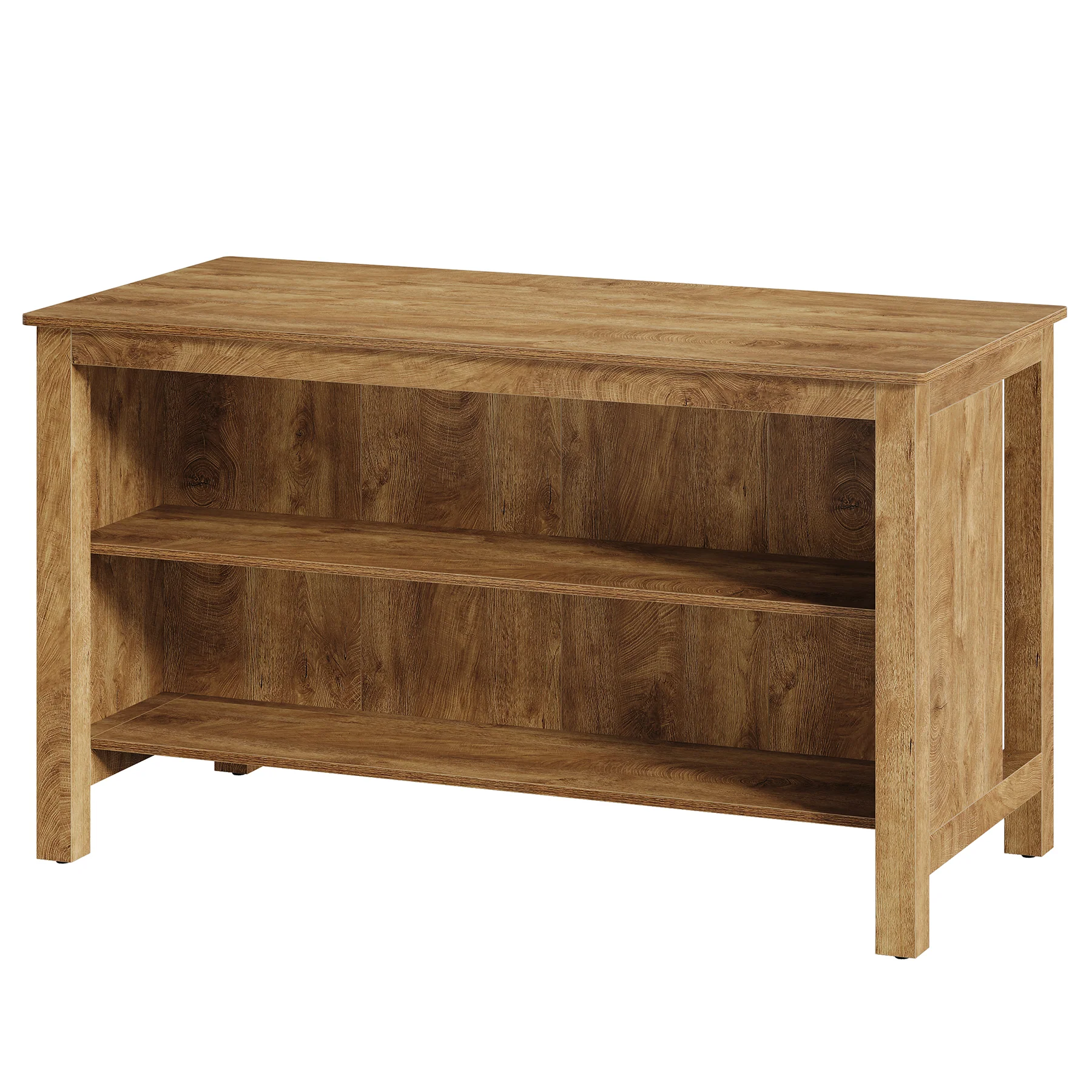 3-Tier Home Bar Table Unit, 59" Counter Height Pub Table with Storage Shelves - Image 13