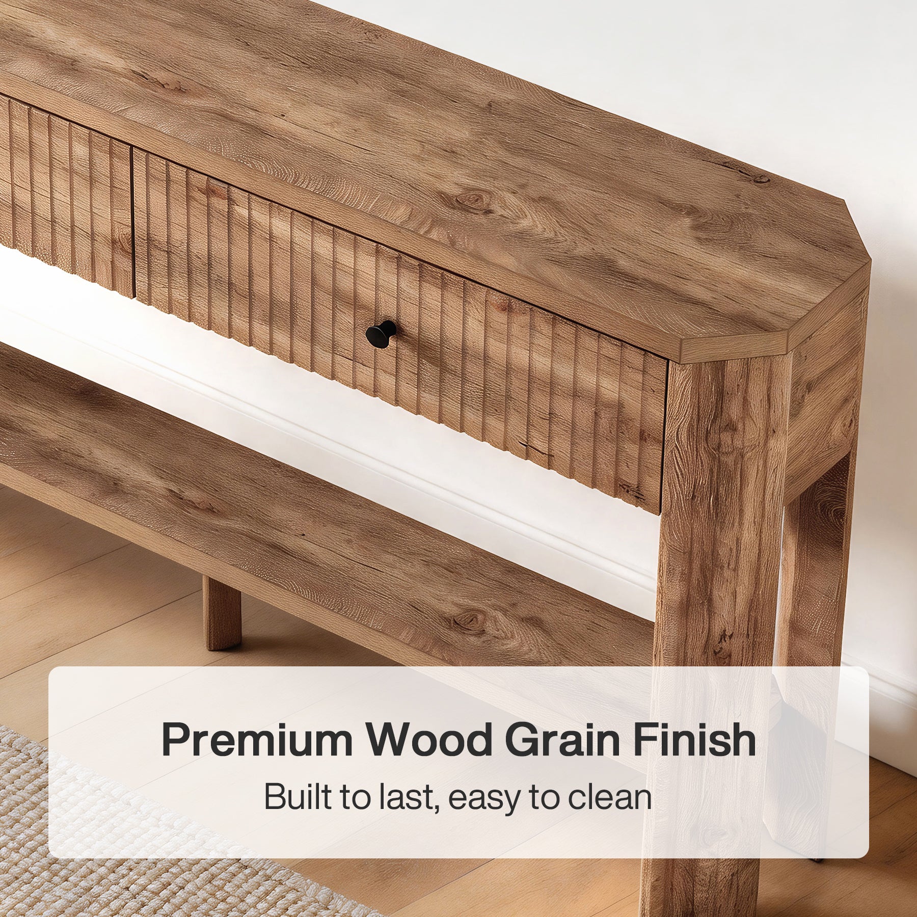 59" Narrow Console Table with 2 Drawers, Entryway Sofa Table with Storage Shelf for Hallway & Living Room - Image 7