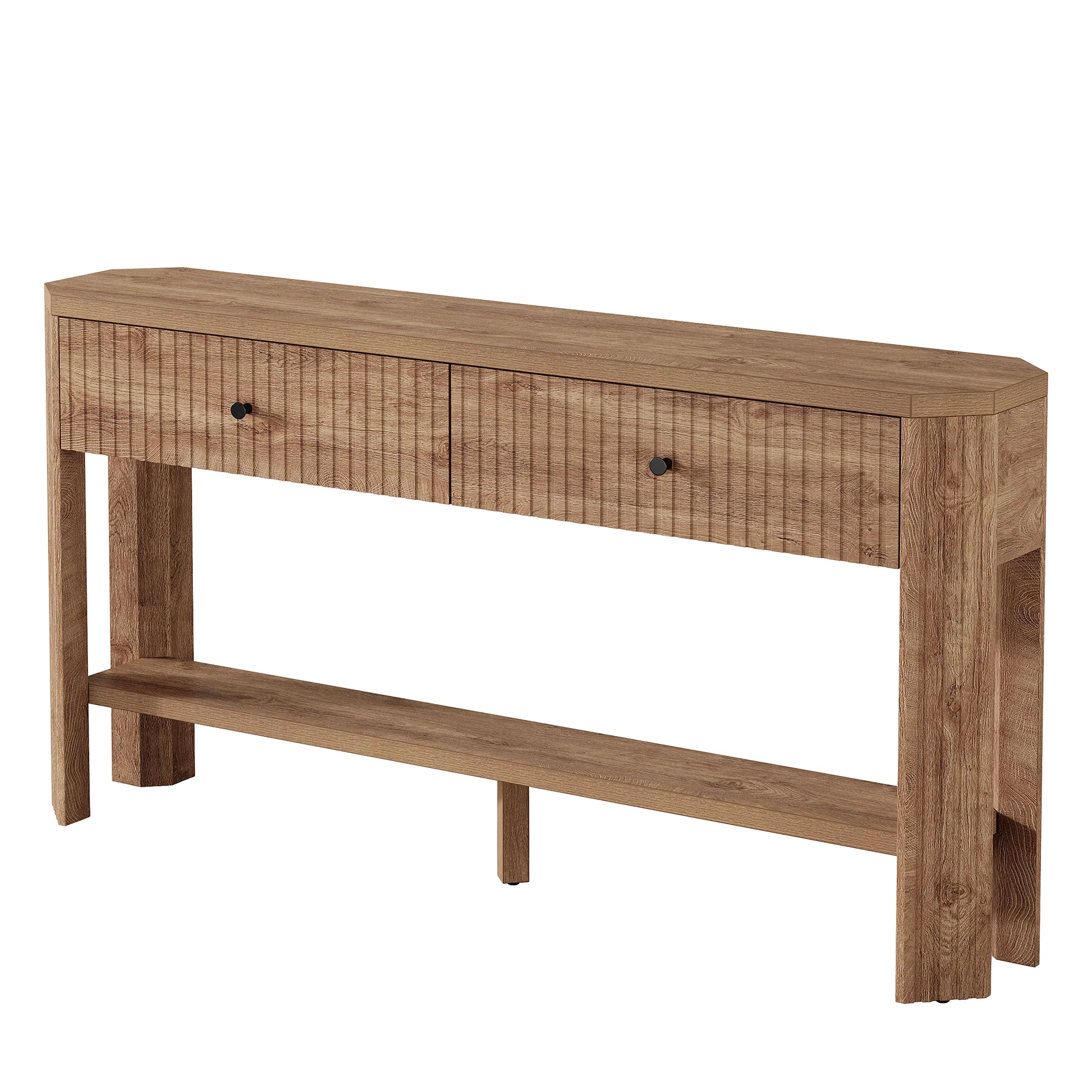 59" Narrow Console Table with 2 Drawers, Entryway Sofa Table with Storage Shelf for Hallway & Living Room - Image 9