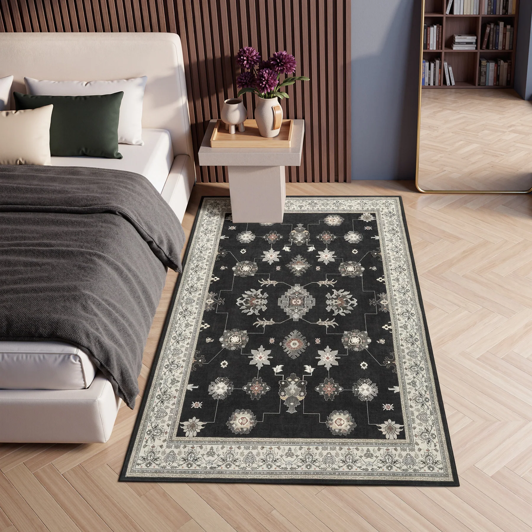 5x7/8x10/9x12 Boho Washable Area Rug, Farmhouse Vintage Ultra Thin Indoor Non-Slip Carpet for Living Room, Oeko-Tex Certified - Image 20