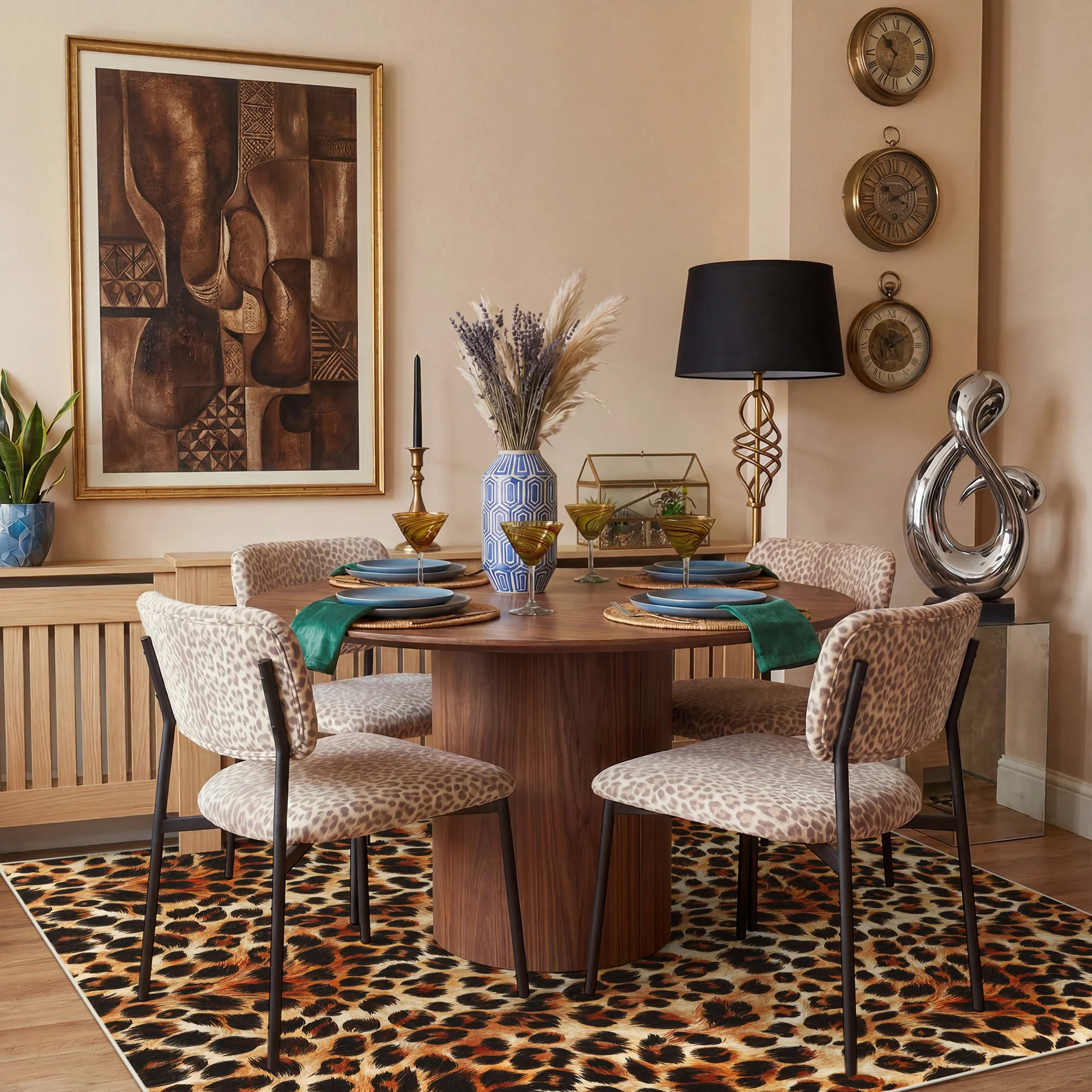 5x7/8x10 Leopard Print Area Rug, Animal Soft Carpet Machine Washable Cheetah Rug for Living Room, Oeko-Tex Certified - Image 18
