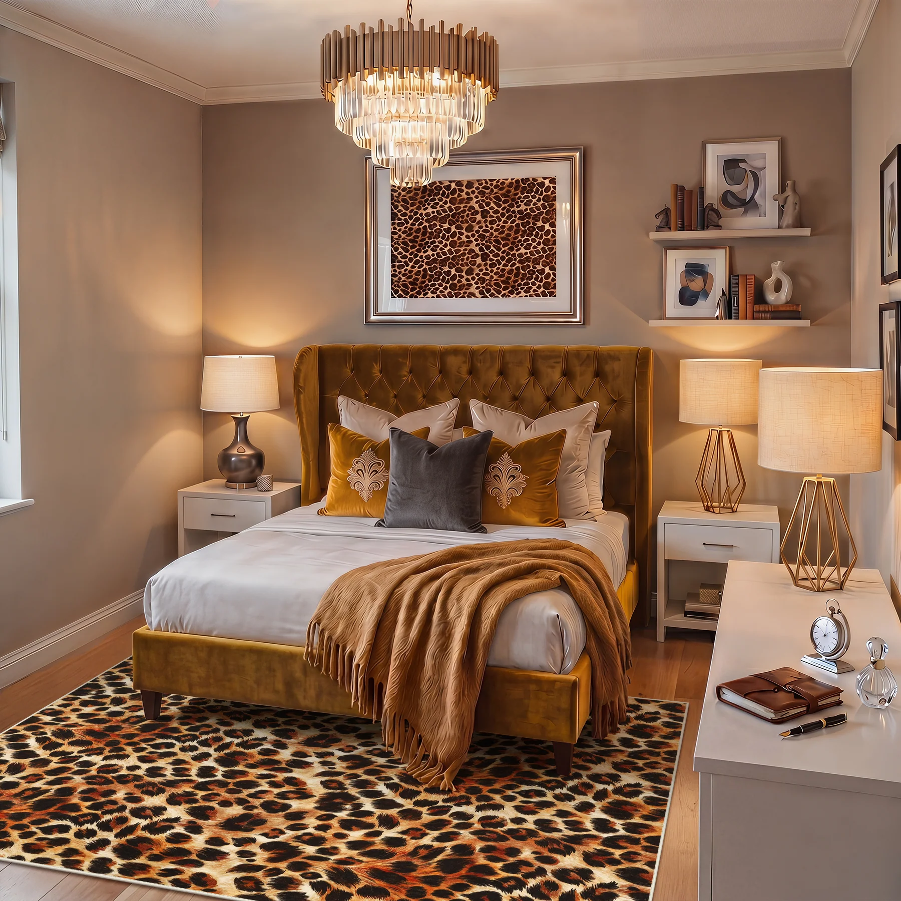 5x7/8x10 Leopard Print Area Rug, Animal Soft Carpet Machine Washable Cheetah Rug for Living Room, Oeko-Tex Certified - Image 19