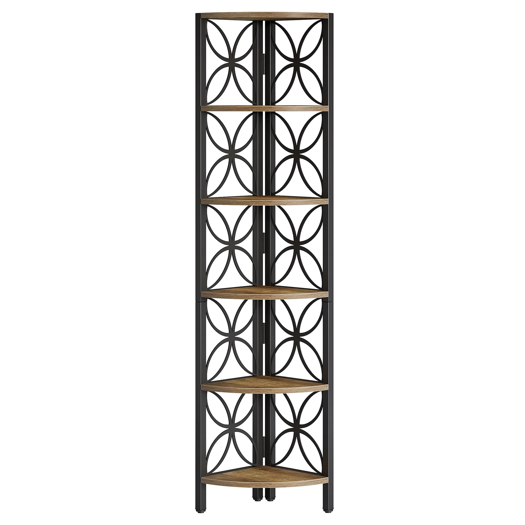 70.8" Corner Shelf, 6-Tier Corner Bookshelf Display Shelf Storage Rack - Image 13