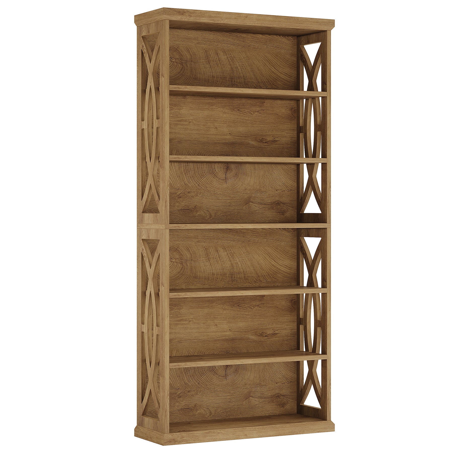 71" Wooden Bookshelf, 6-Tier Freestanding Bookcase Display Shelves - Image 10