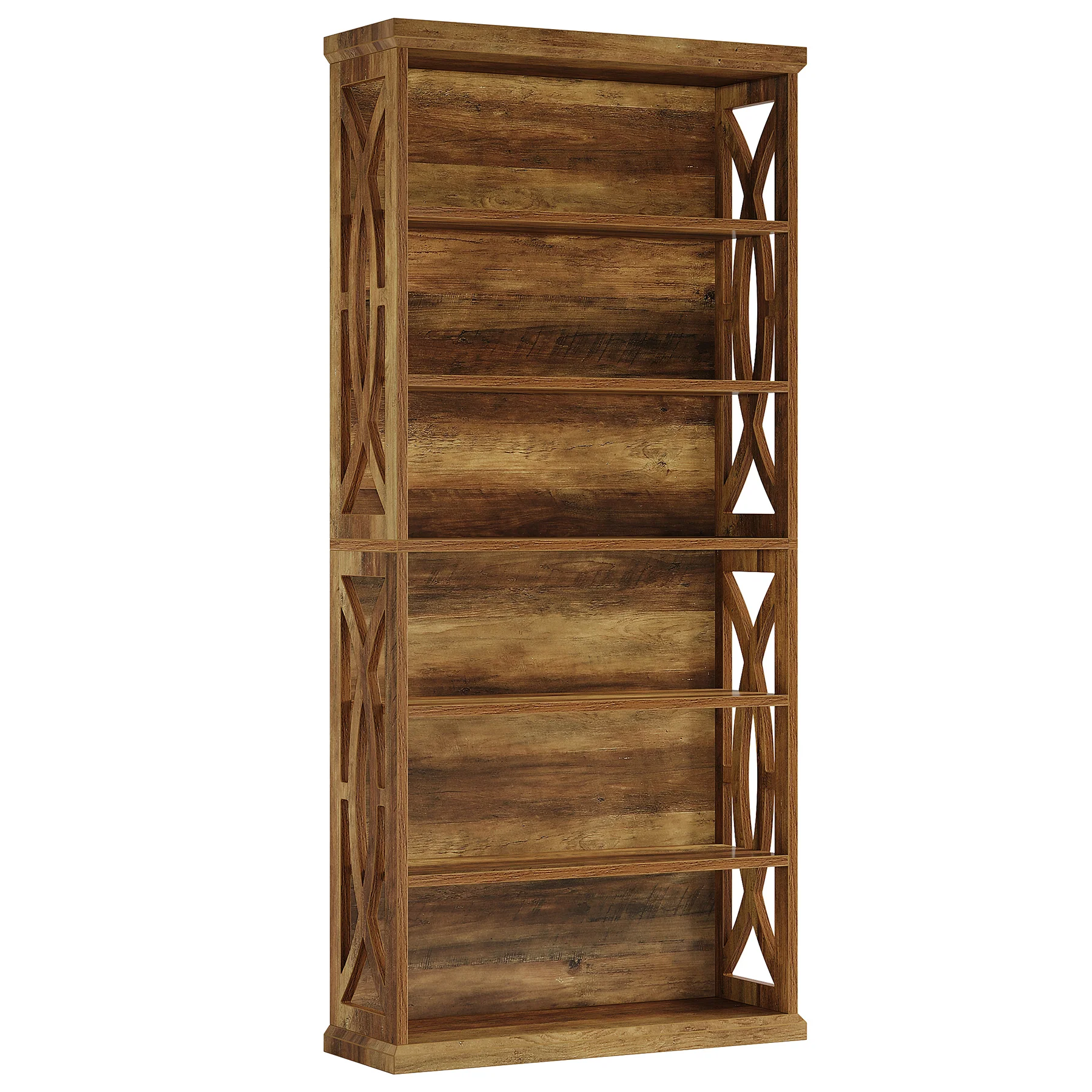 71" Wooden Bookshelf, 6-Tier Freestanding Bookcase Display Shelves - Image 14