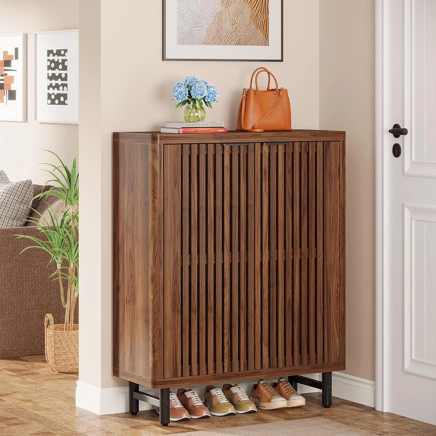 Modern Shoe Cabinet, 6-Tier Rack Organizer with Adjustable Shelves - Image 11