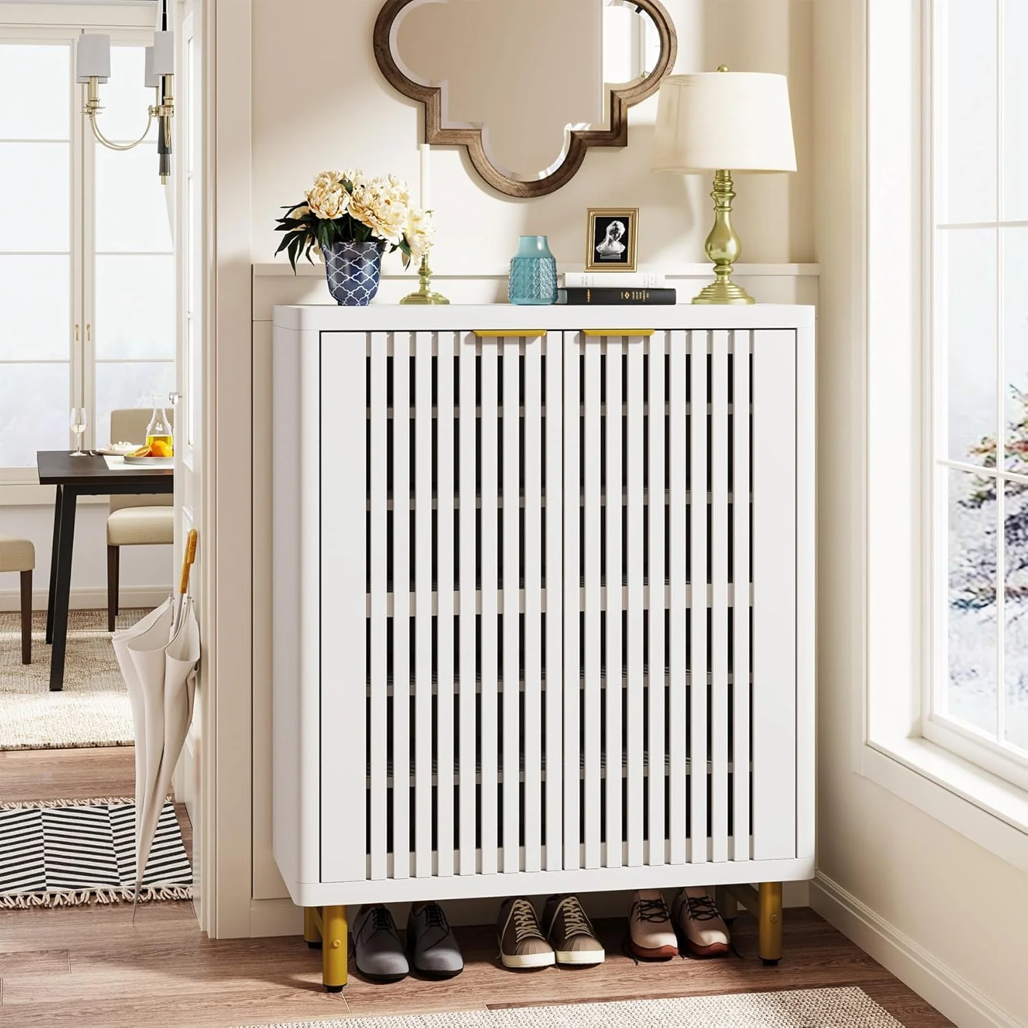 Modern Shoe Cabinet, 6-Tier Rack Organizer with Adjustable Shelves - Image 16