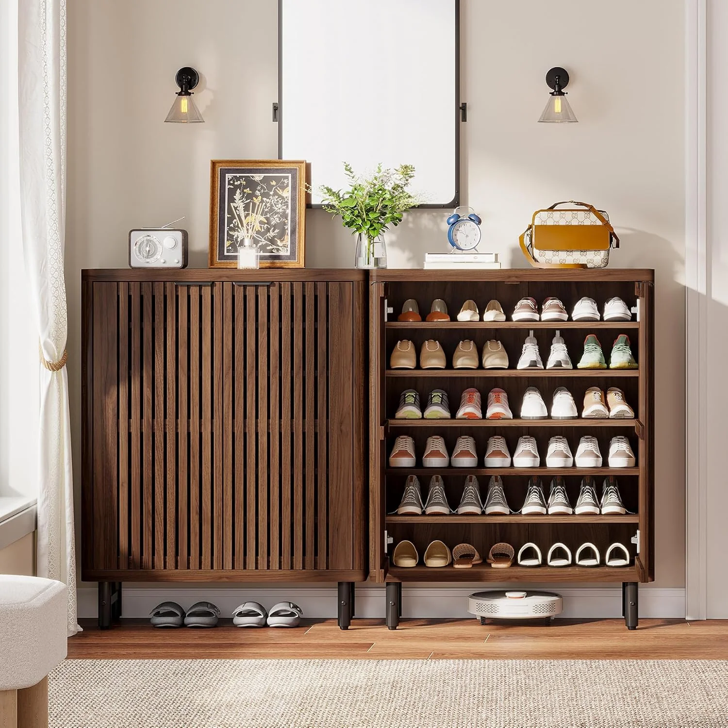 Modern Shoe Cabinet, 6-Tier Rack Organizer with Adjustable Shelves - Image 8