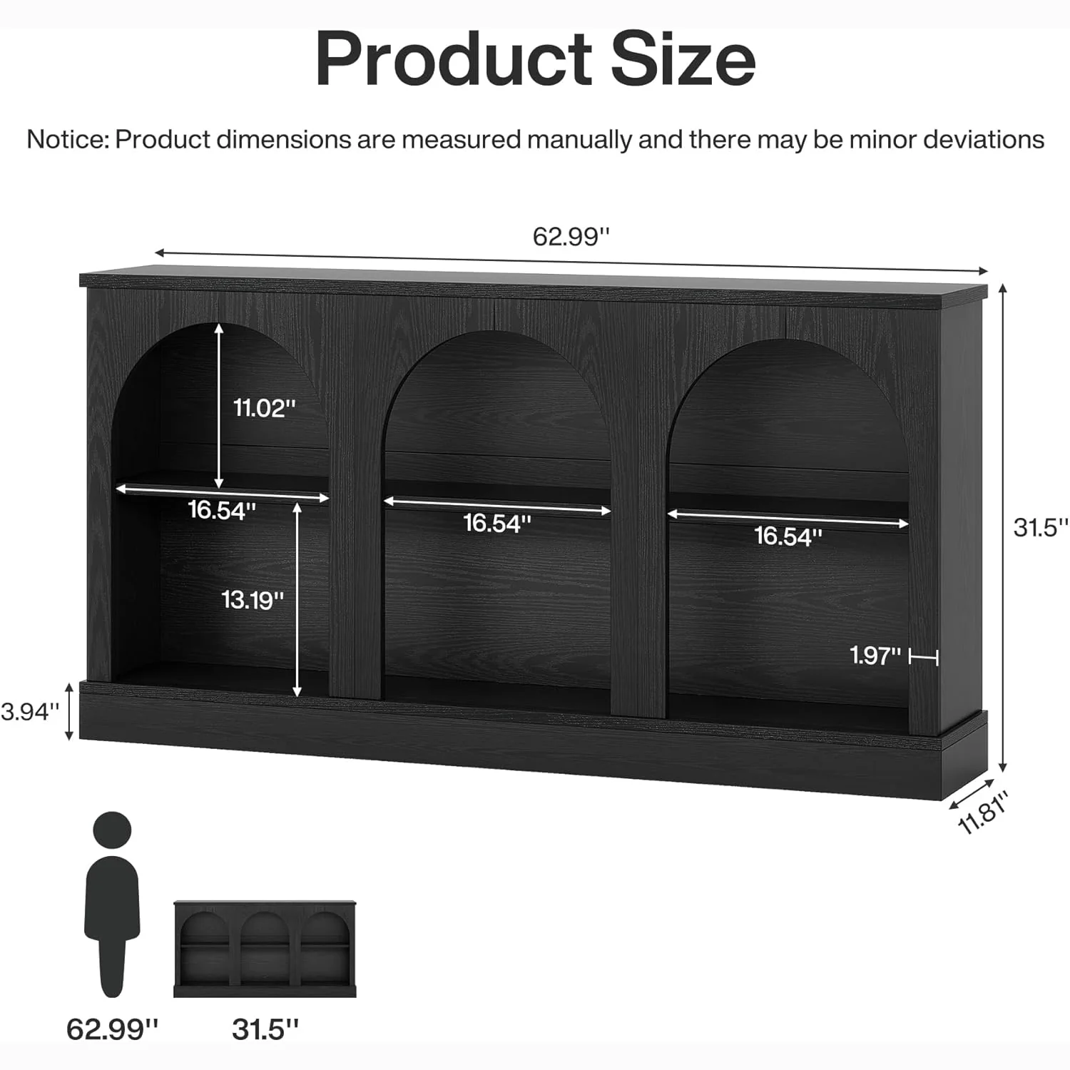 62.99“ Farmhouse TV Stand with Storage Cabinets, Media Console for Up to 65-Inch TV - Image 15