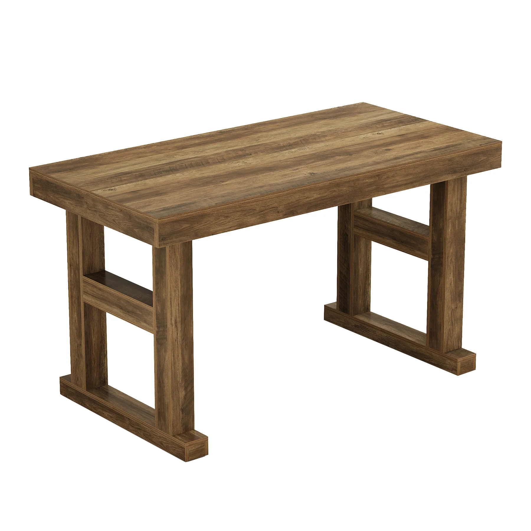 63" Farmhouse Bar Table, Counter Height Pub Table for 4-6 People with Sturdy H-Frame Legs - Image 8