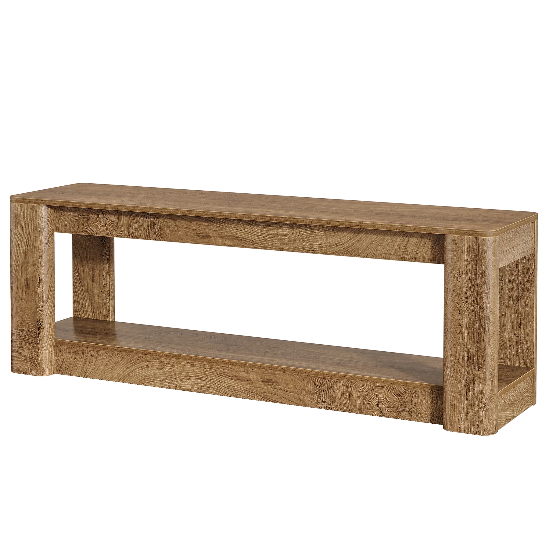 63" Farmhouse Console Table, Narrow Entryway & Sofa Table with Open Lower Shelf - Image 8