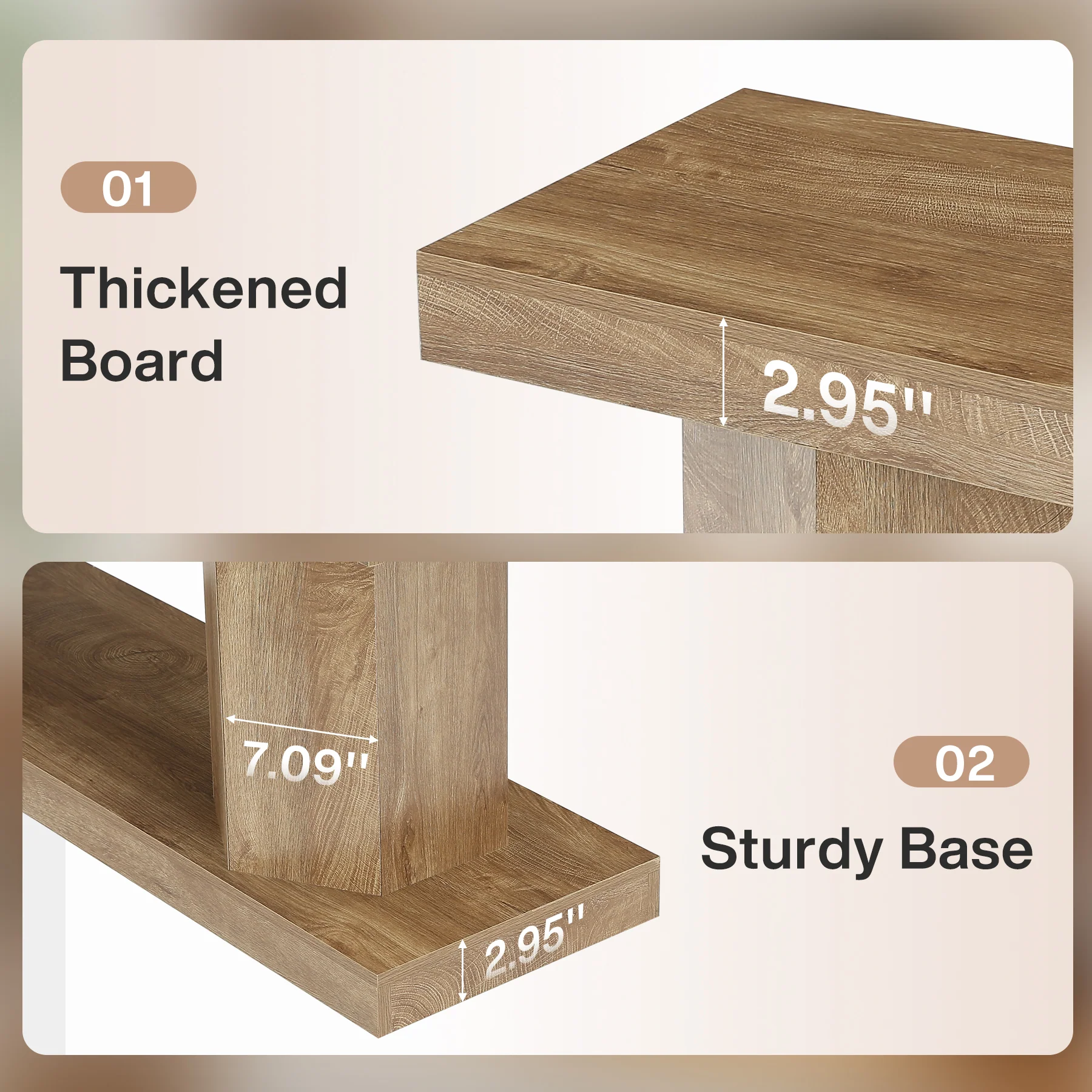 63" Farmhouse TV Stand for TVs up to 70", Wooden Entertainment Center with 2-Tier Open Storage - Image 7
