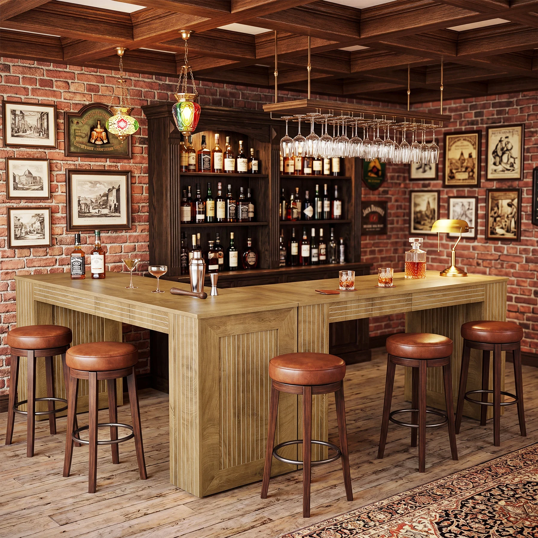 Tribesigns 62.99-Inch Counter Height Pub Table with Strong Frame, Farmhouse Bar Table for Kitchen(Only Table) - Image 5