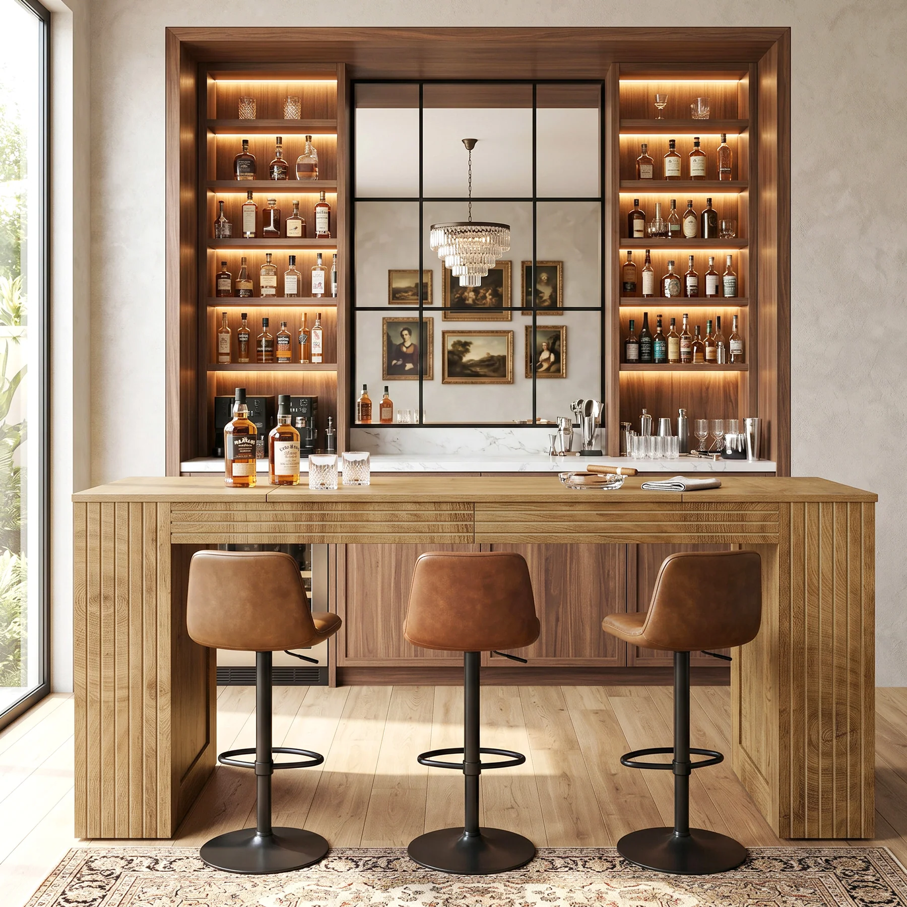 Tribesigns 62.99-Inch Counter Height Pub Table with Strong Frame, Farmhouse Bar Table for Kitchen(Only Table) - Image 7
