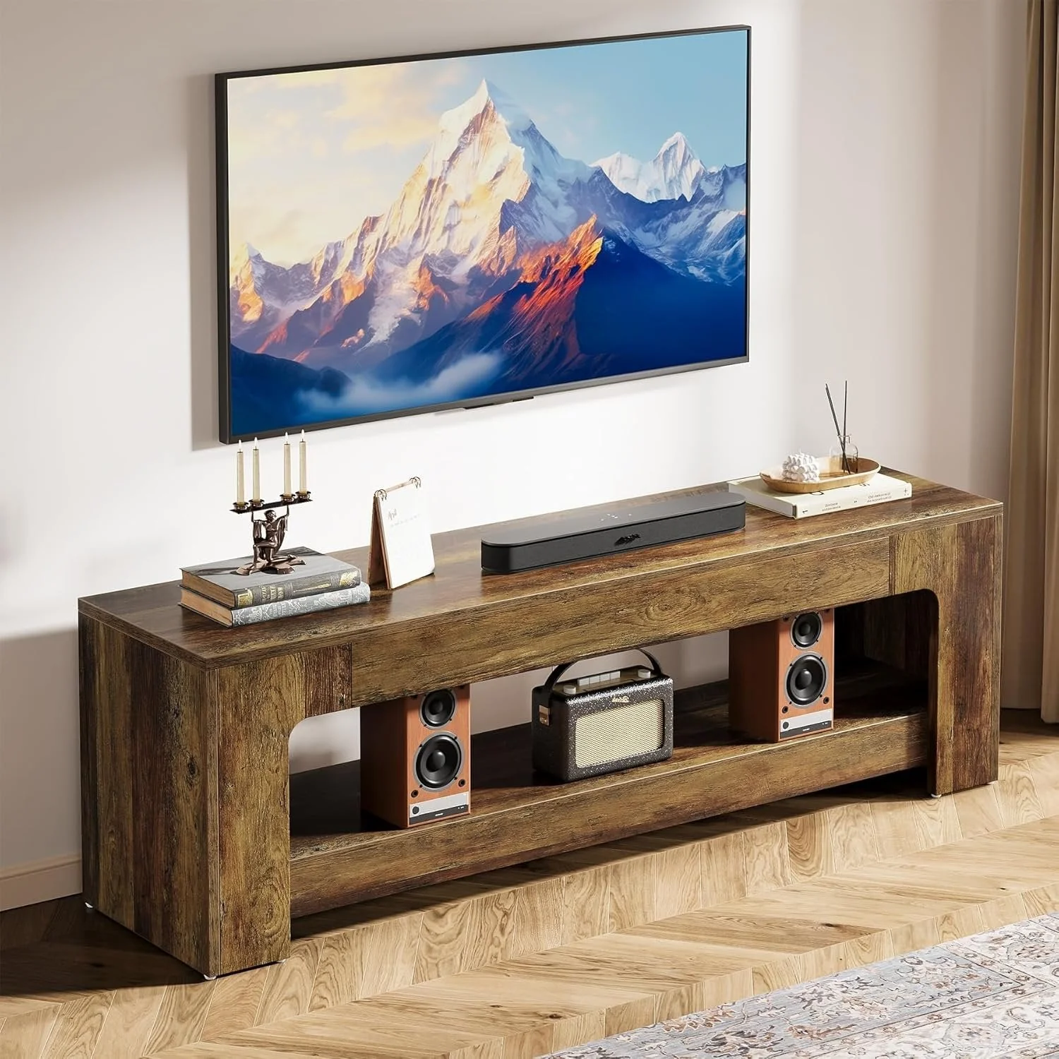 63" TV Stand, Entertainment Center Television Console for up to 75-Inch TVs - Image 7