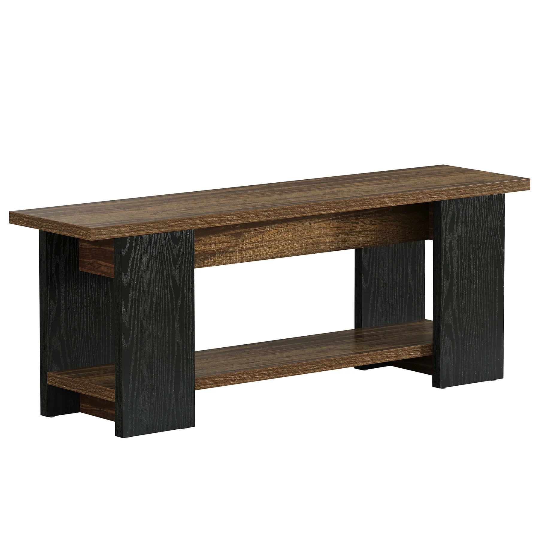63" TV Stand Console, Farmhouse Entertainment Center with Open Shelves for 55-75-Inch TVs - Image 9