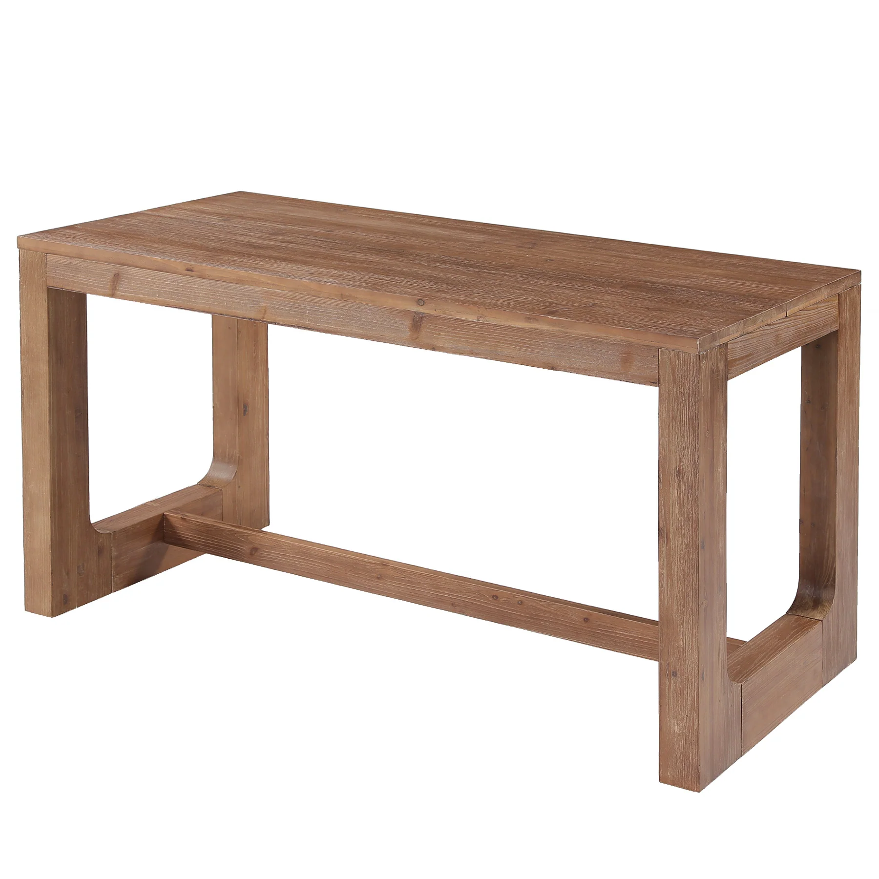 63" Solid Wood Home Bar Table, Counter Height Table with Spacious Tabletop - Image 9