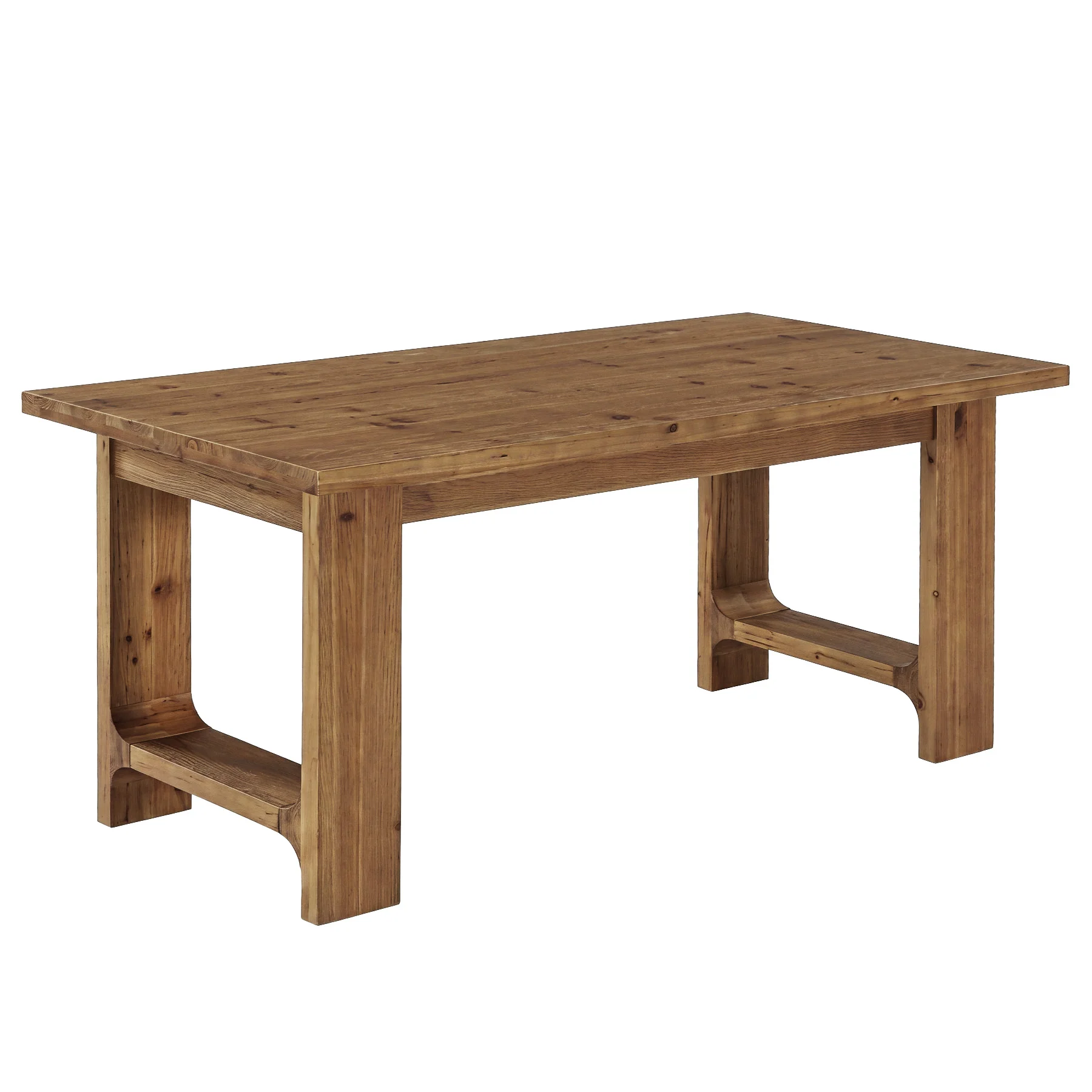 Tribesigns 63-Inch Solid Wood Executive Desk with U-Shaped Legs, Rustic Office Desk for Home Office - Image 9