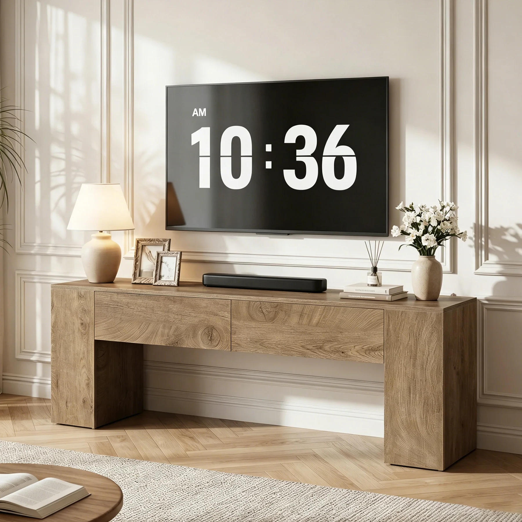 63" Modern TV Stand with Drawers, Entertainment Center for TVs up to 70 Inch - Image 4
