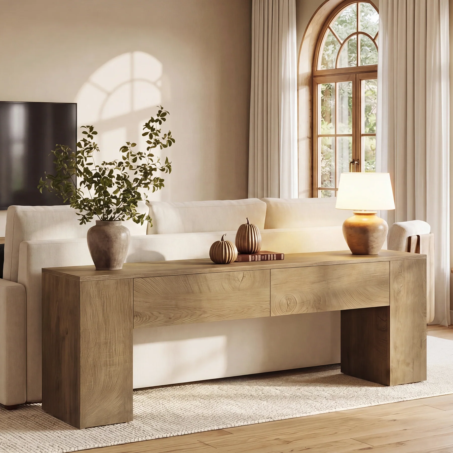 63" Modern TV Stand with Drawers, Entertainment Center for TVs up to 70 Inch - Image 5
