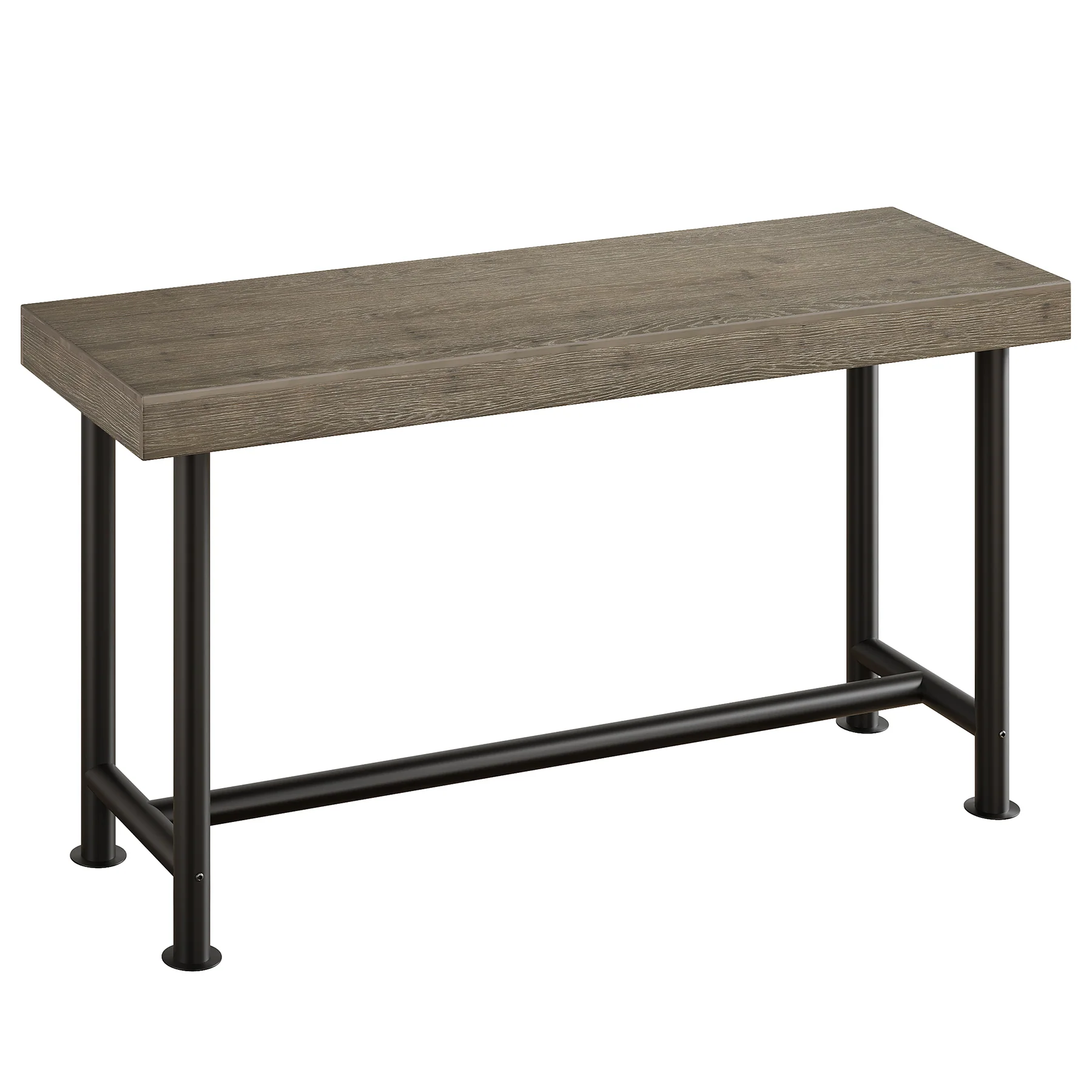 63" Solid Wood Bar Table, Rectangular Counter Height Pub Table with Metal Legs - Image 11