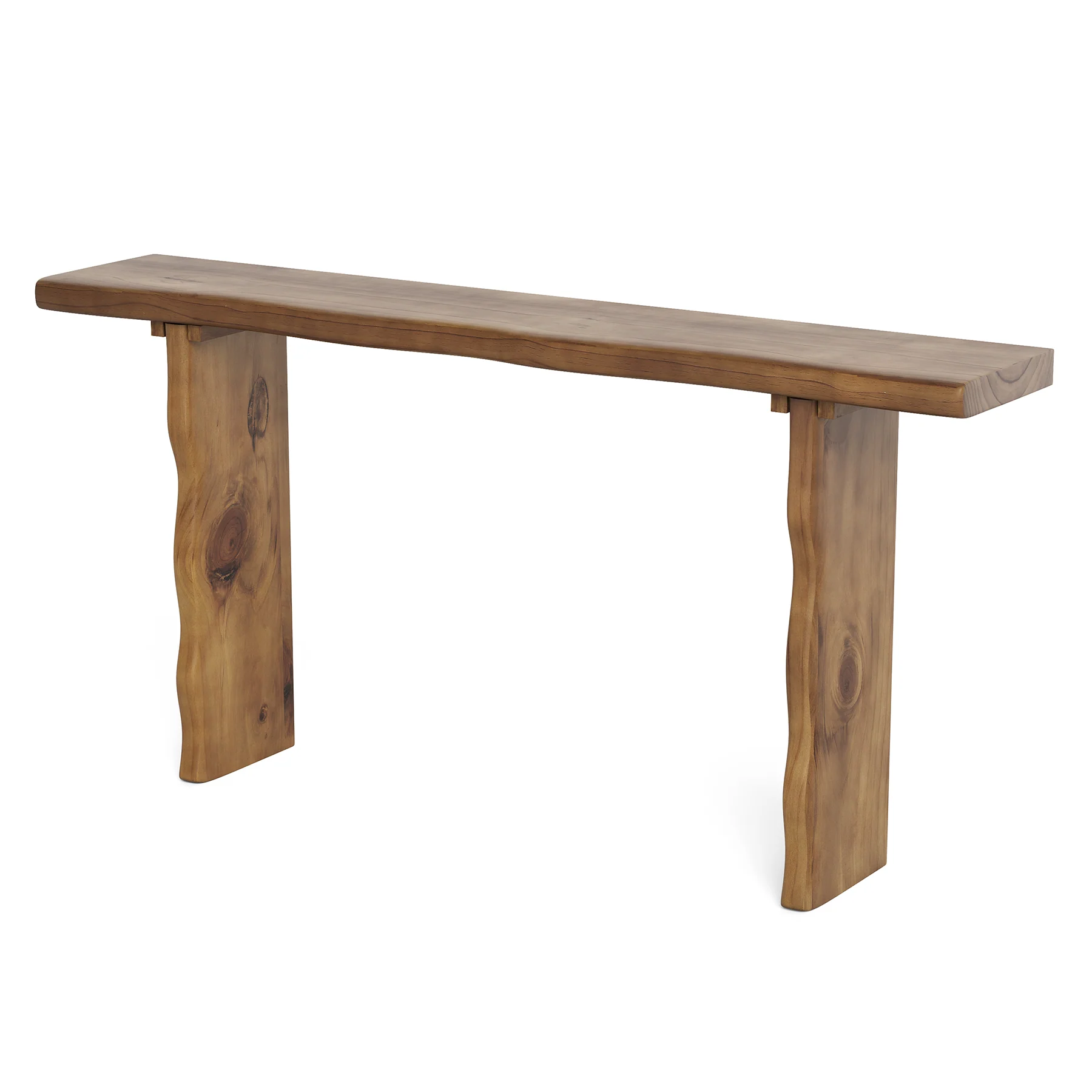 63" Solid Wood Console Table, Farmhouse Narrow Sofa & Entryway Table for Behind Couch or Hallway - Image 8