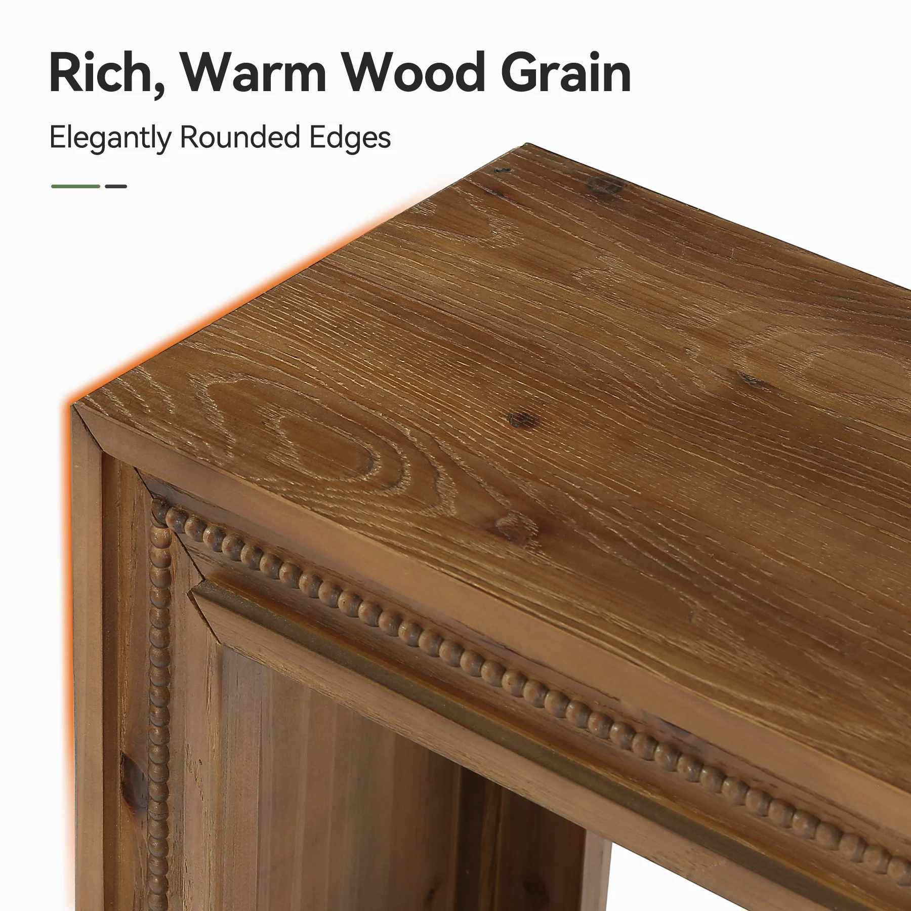 63" Solid Wood Console Table, Narrow Entryway Table with 2-Tier Storage Shelf - Image 7